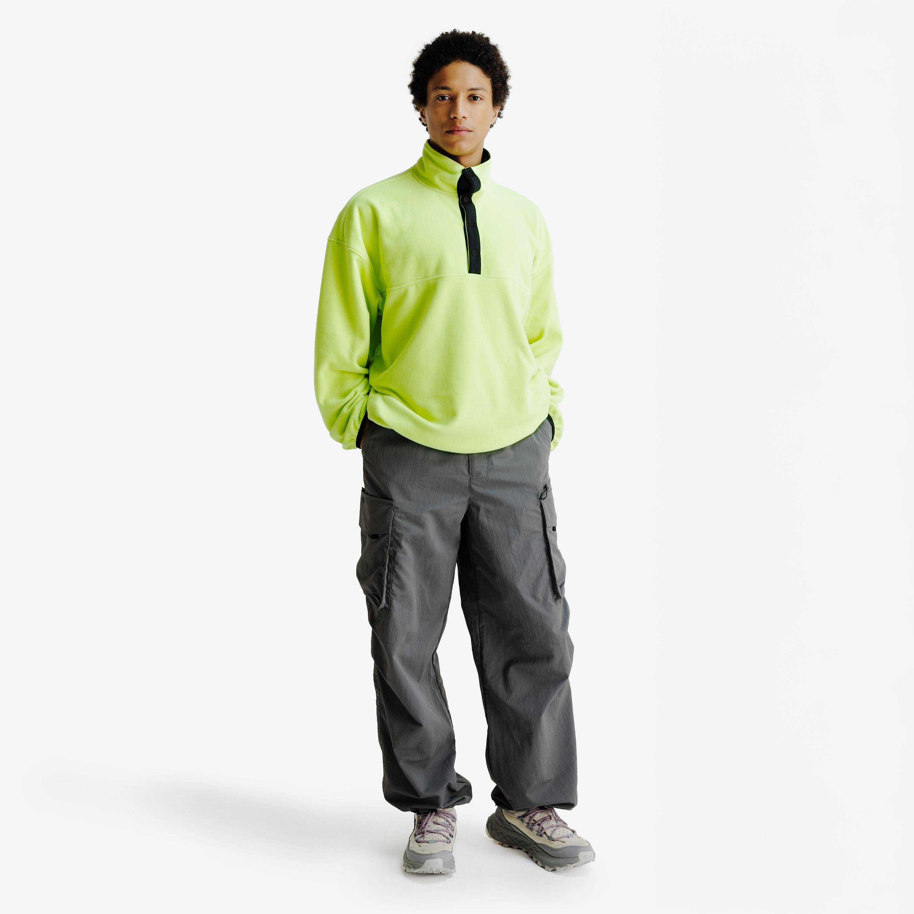 Cargobroek oversized grijs 2/6