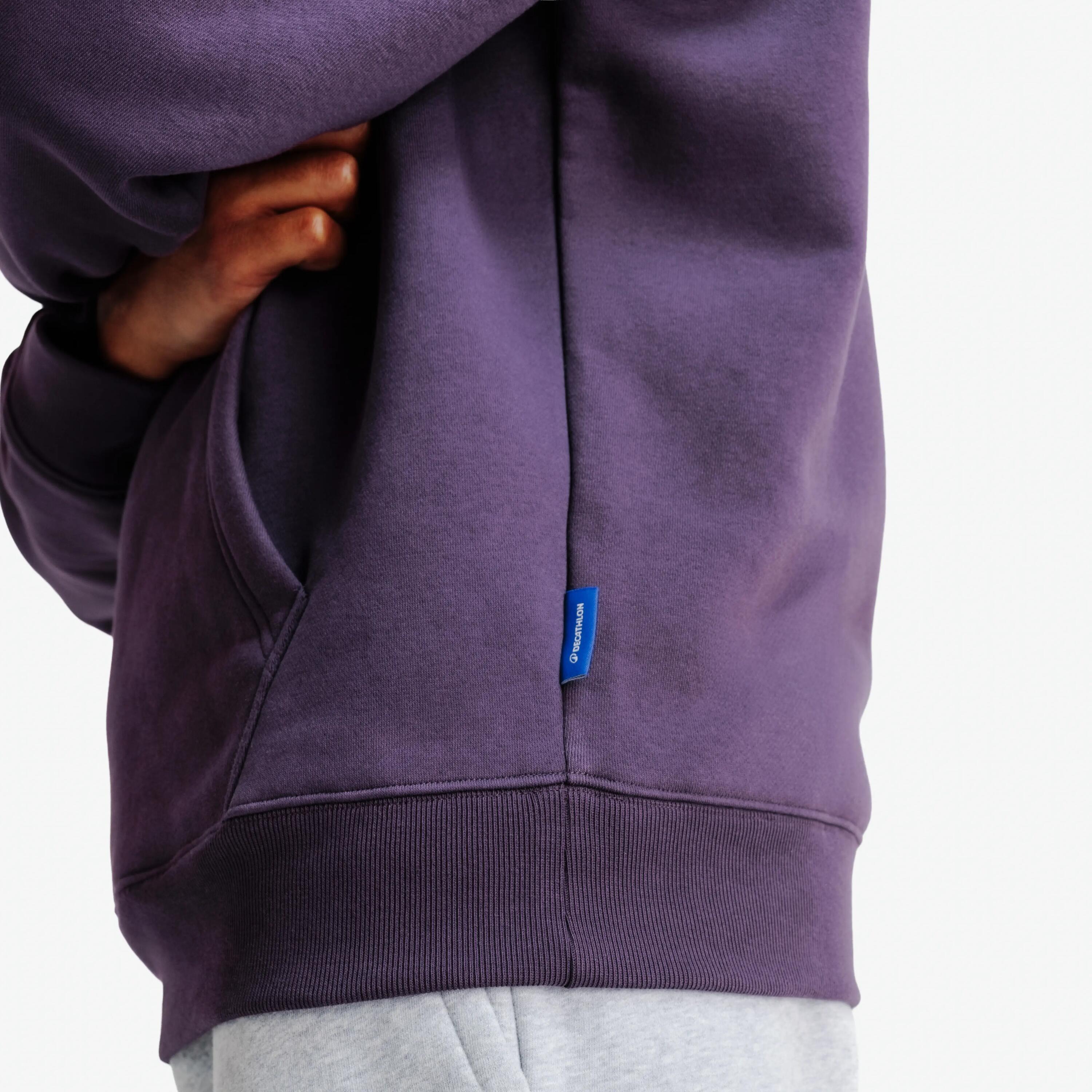 Sudadera con capucha holgada unisex Elemenftals, violeta oscuro 5/5