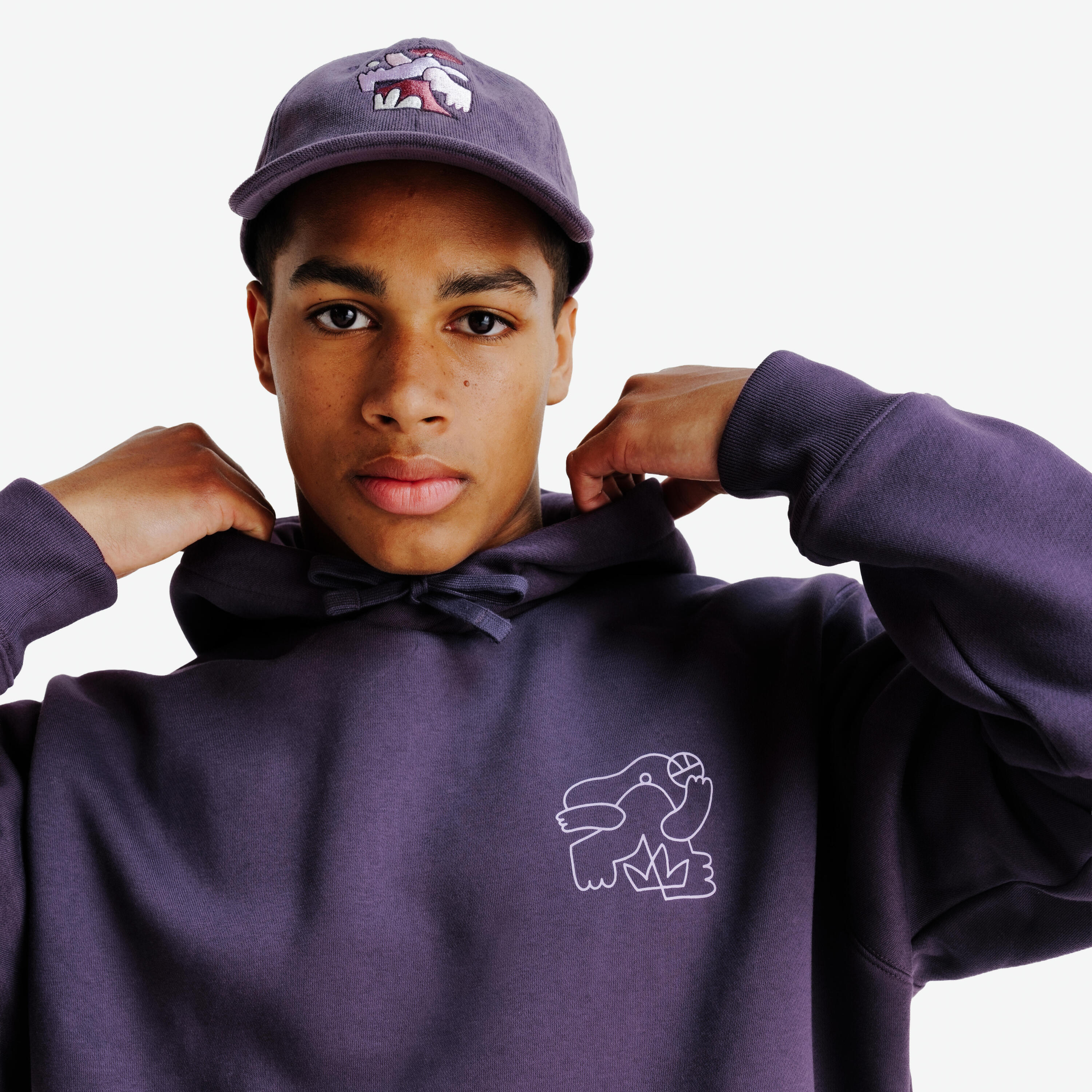 Sweatshirt com Capuz Elementals Unissexo Roxo 3/5