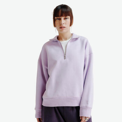 Sweater elementals voor dames oversized lila