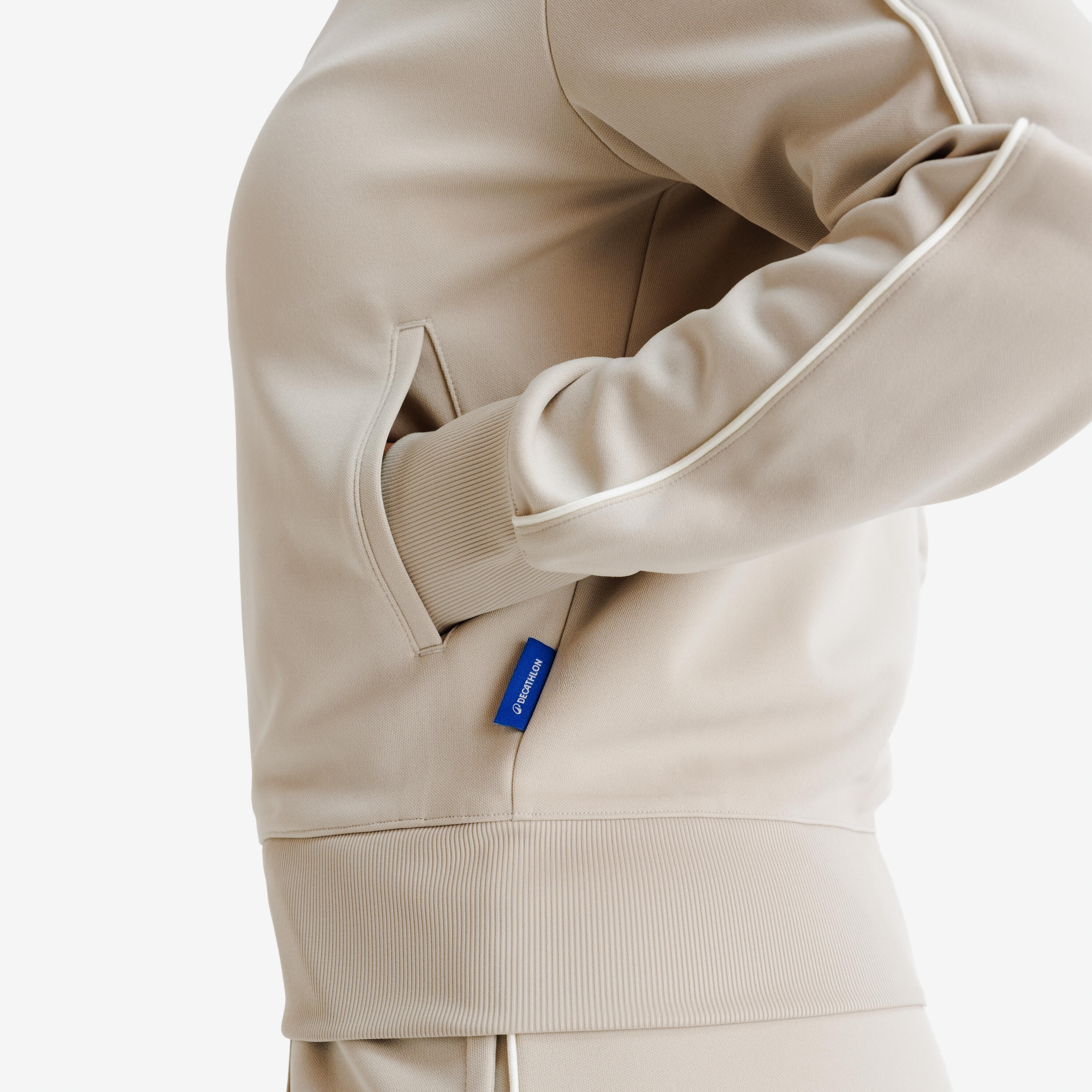 Veste de survêtement femme, Heritage, beige 5/6