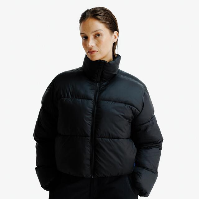 Chaqueta acolchada crop mujer, Lifetech, negro