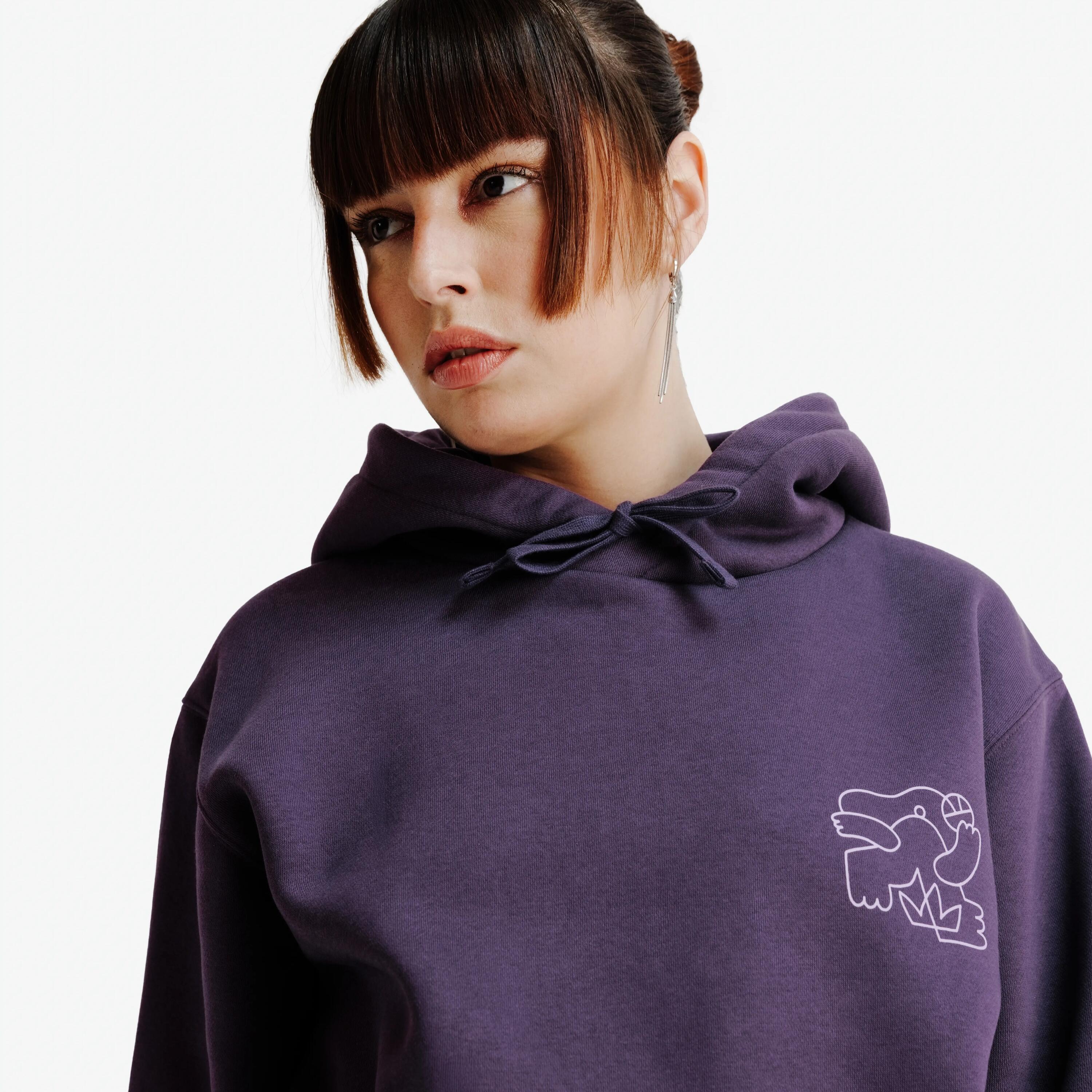 Sudadera con capucha holgada unisex Elemenftals, violeta oscuro 3/5