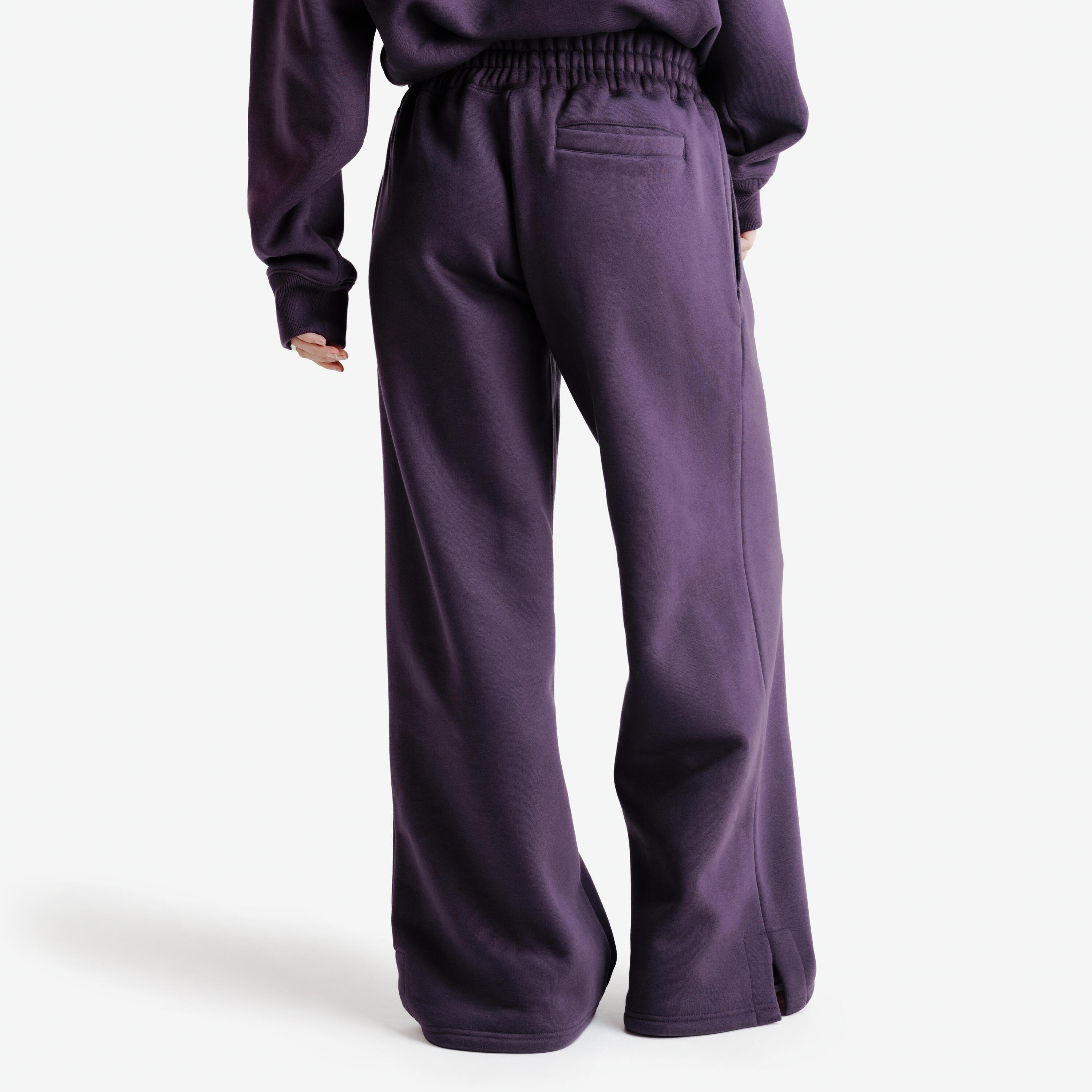 Rechte joggingbroek voor dames Elementals donkerpaars 4/5