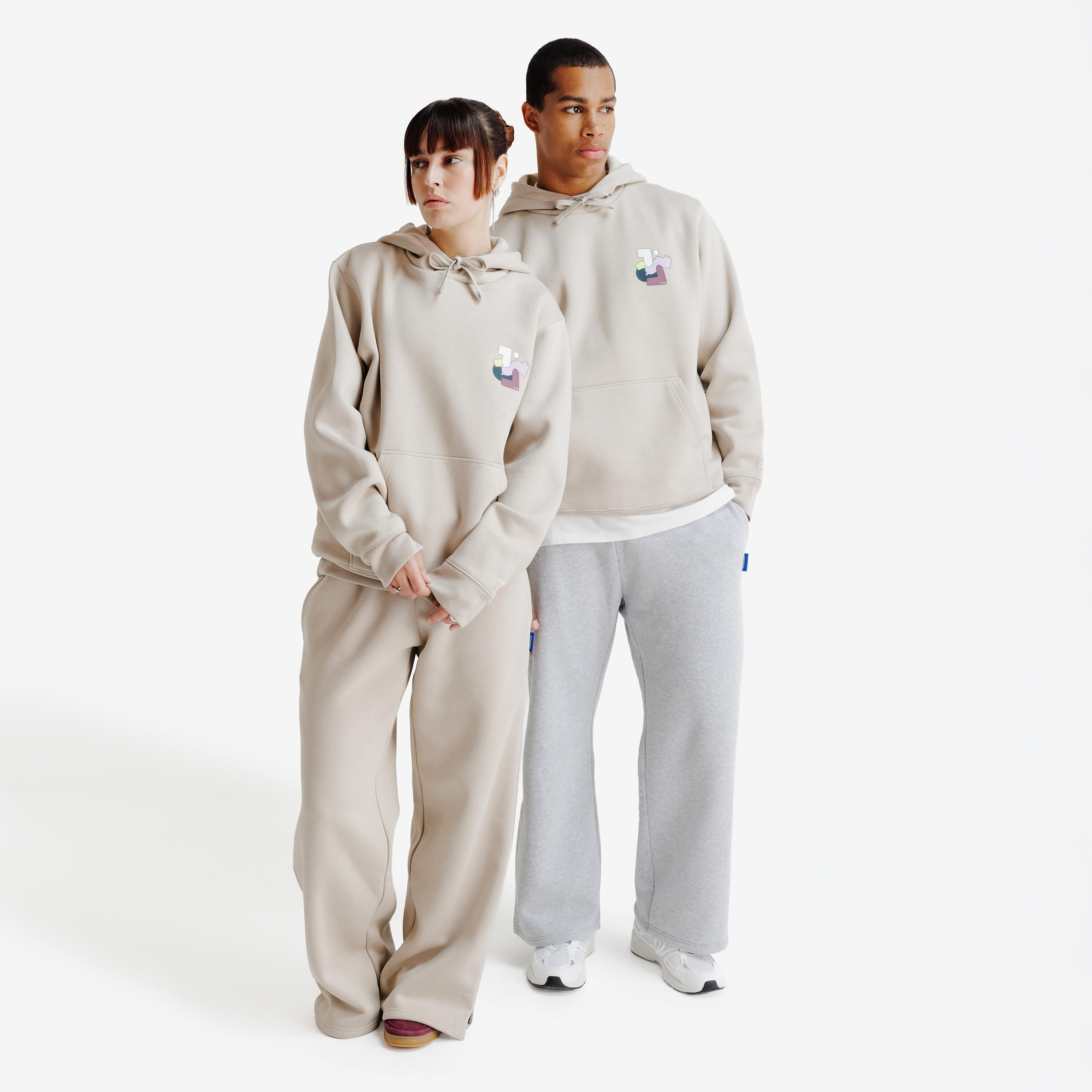 Felpa adulto ELEMENTALS con cappuccio beige 2/5