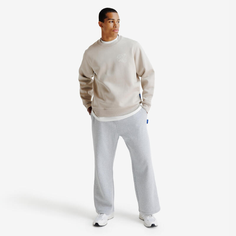 Yetişkin Bisiklet Yaka Sweatshirt - Bej - Elementals