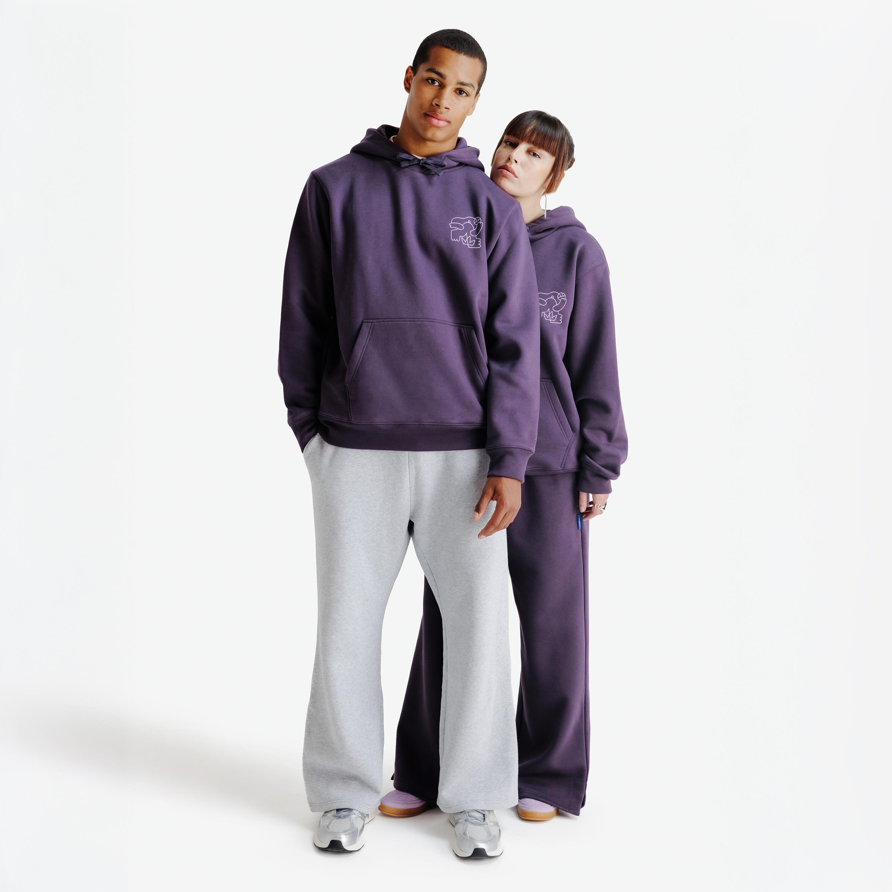 Sweatshirt com Capuz Elementals Unissexo Roxo 2/5