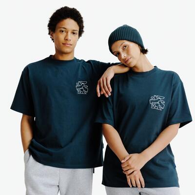 T-shirt elementals relax uniseks donkergroen