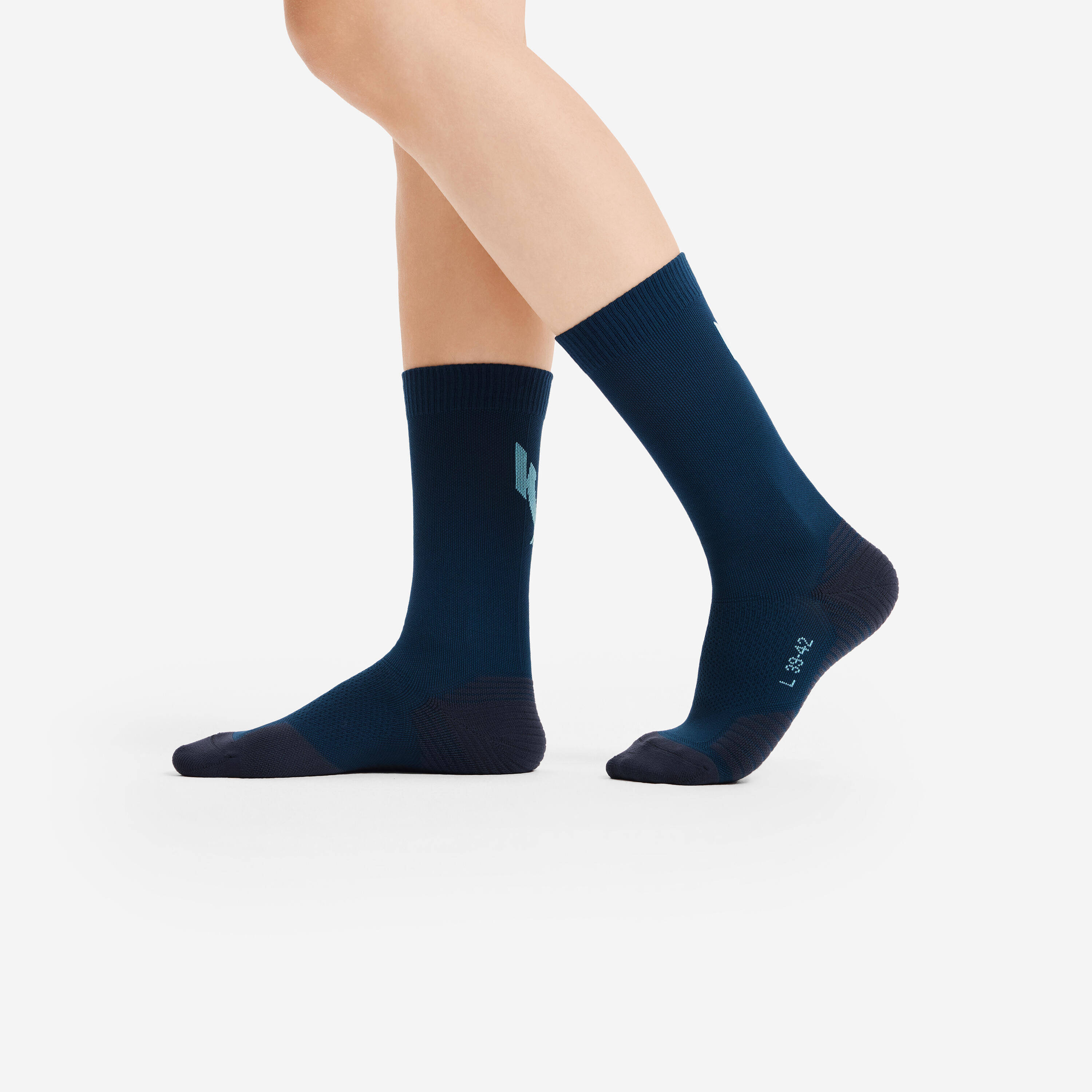 PACK OF 2 PAIRS OF RUN500 THICK MID-CALF RUNNING SOCKS -  2