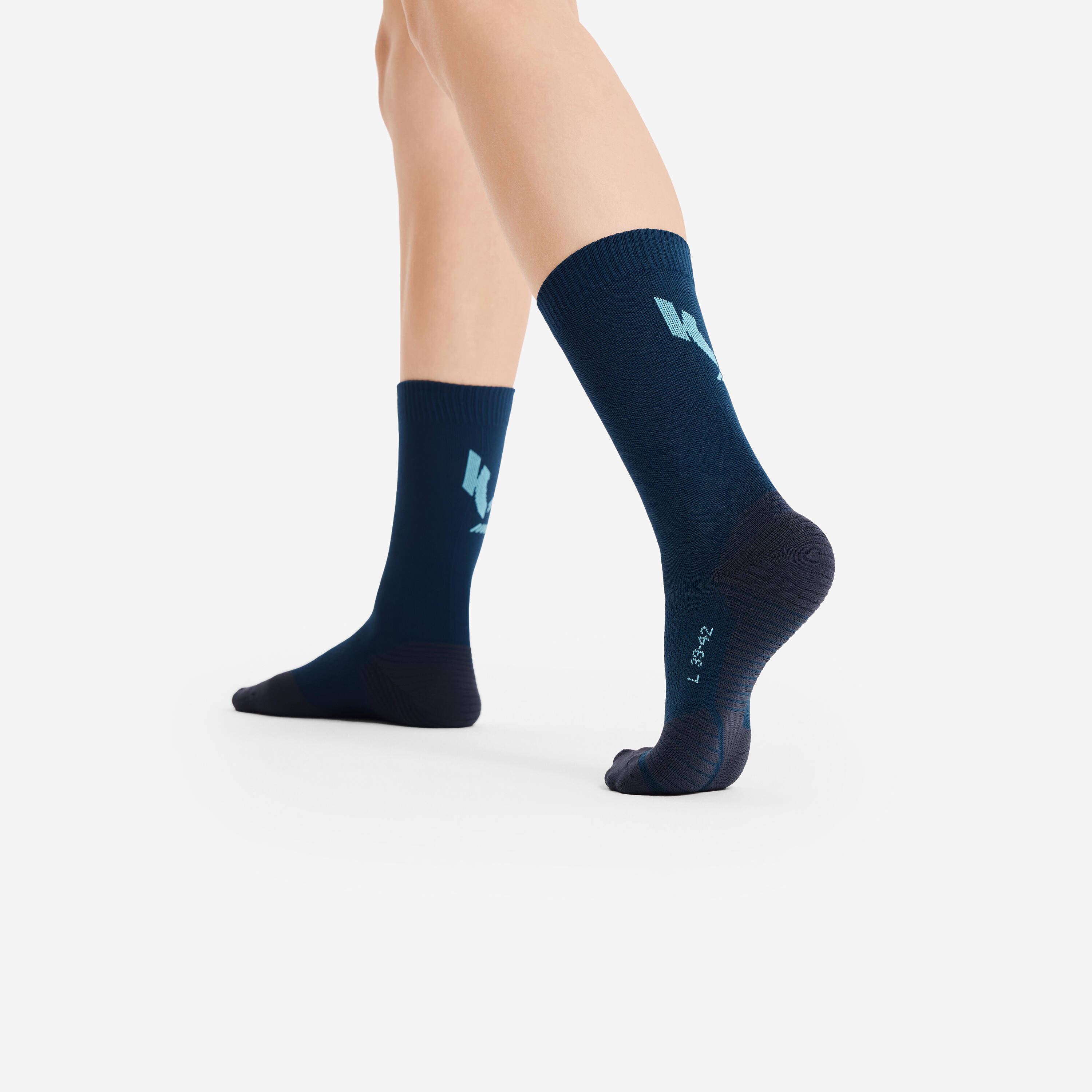PACK OF 2 PAIRS OF RUN500 THICK MID-CALF RUNNING SOCKS -  3