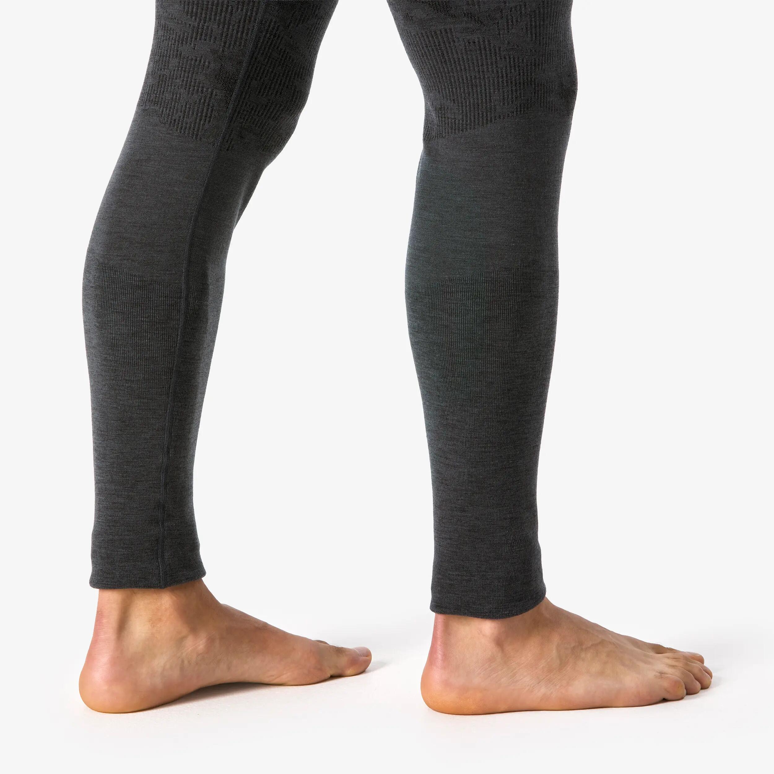 Men’s merino wool thermal base layer bottoms, BL900 Wool Seamless in black 6/6