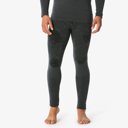 Sous-vêtement pantalon thermique laine mérinos homme, BL900 wool Seamless noir