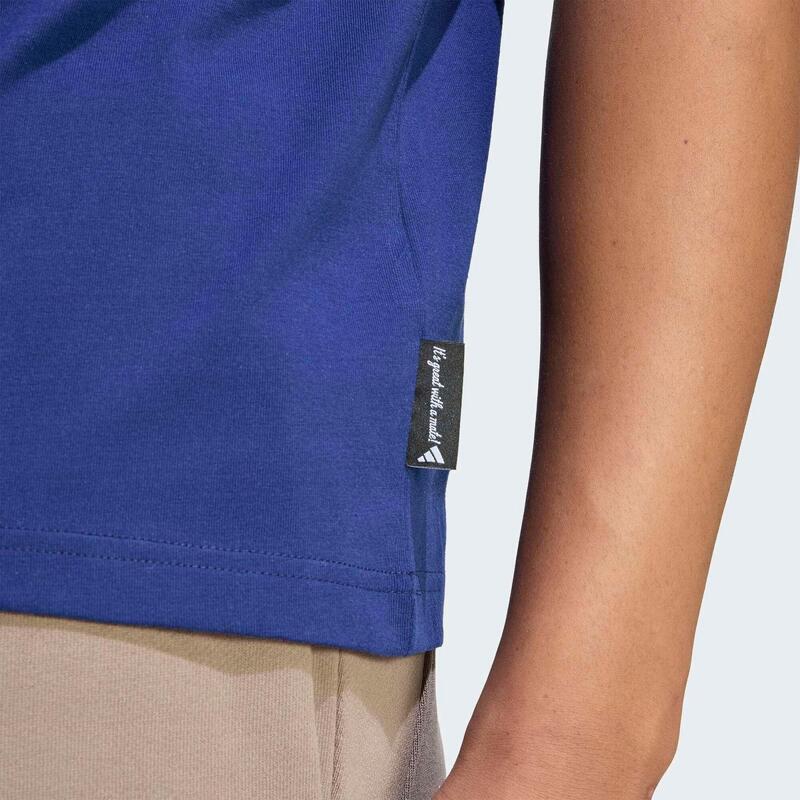 Tricou cu imprimeu Adidas, albastru, bărbați