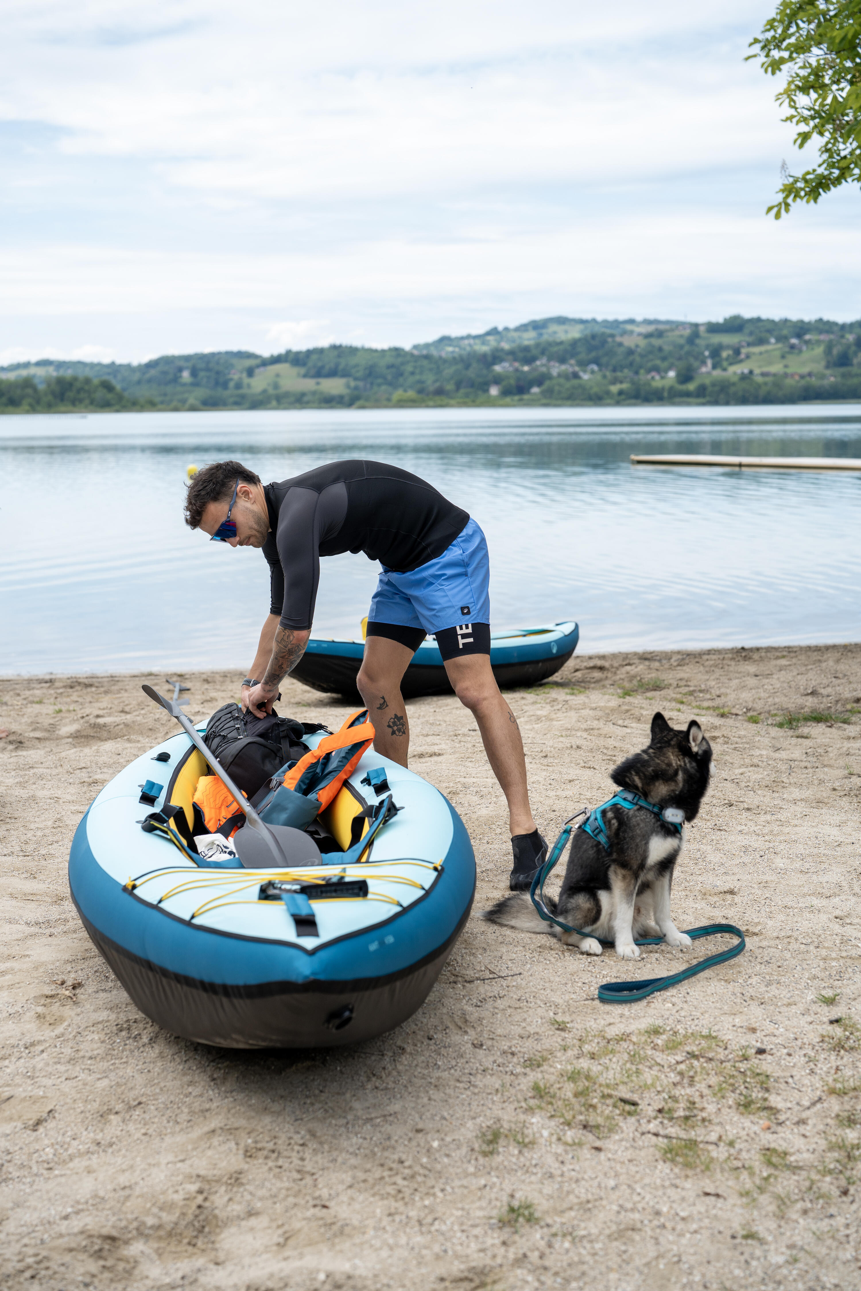 Outdoor hondentuig 500 blauw 15/19