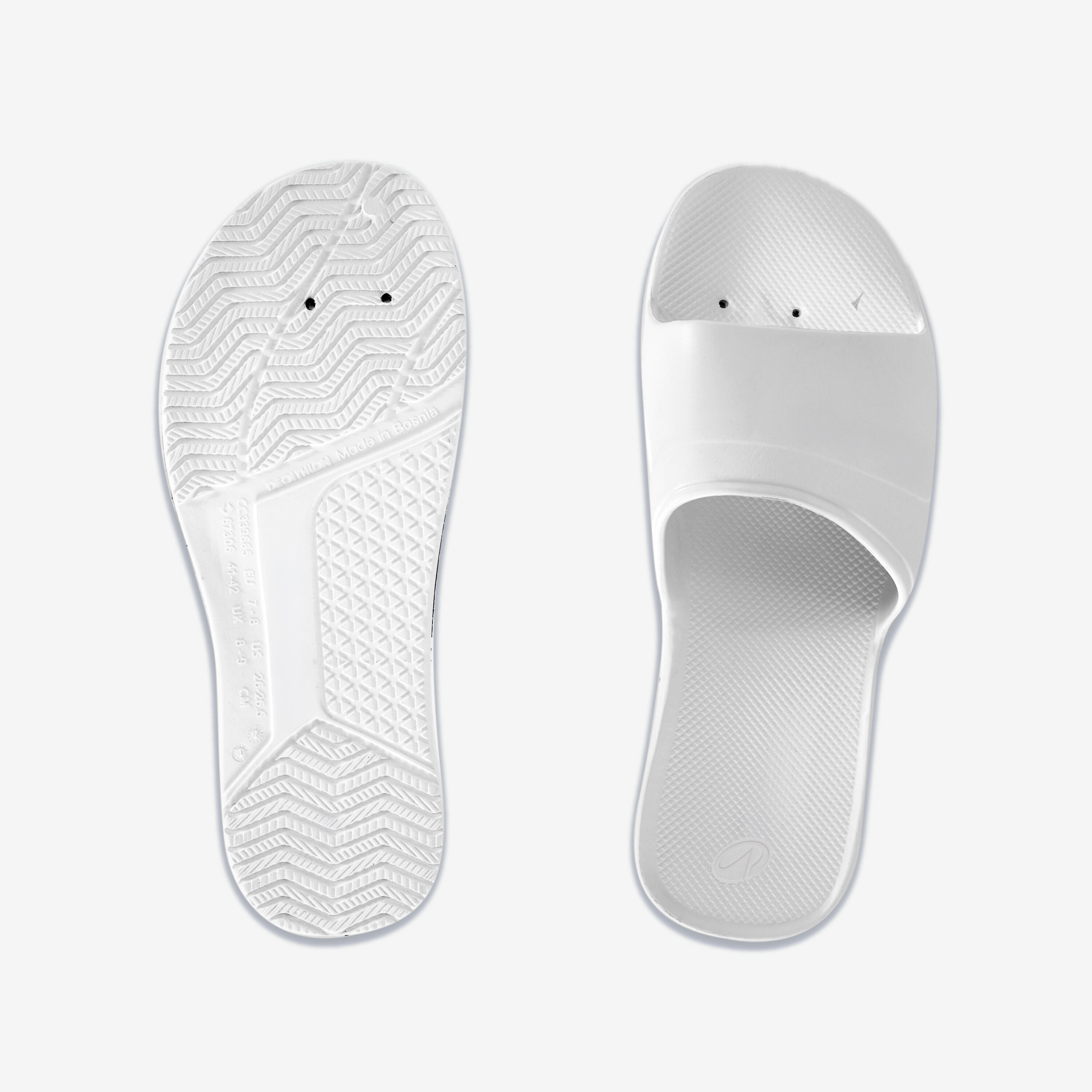 Badslippers heren 100 Plus wit 3/7