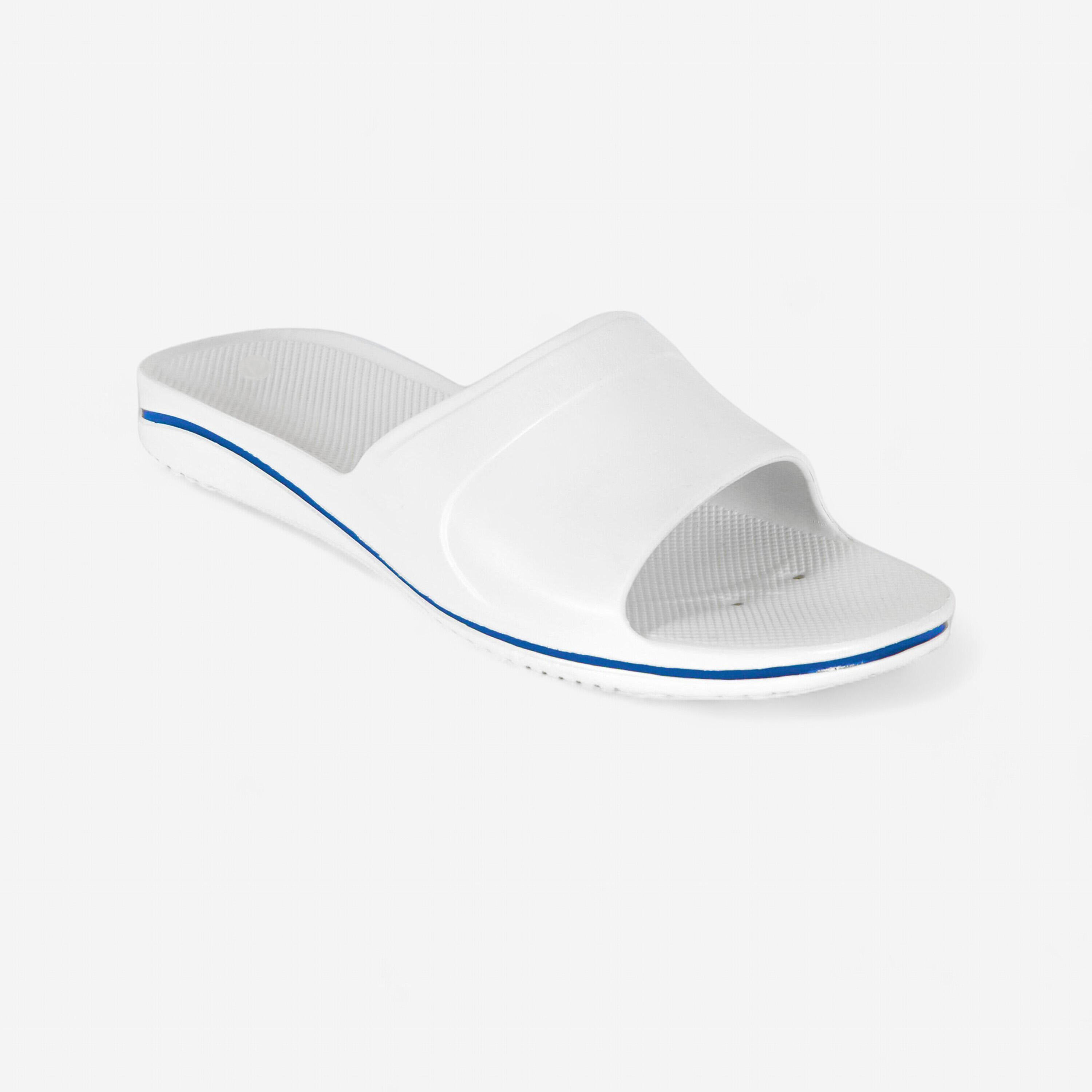 Papuci Înot Slap Piscină 100 PLUS Alb Bărbați