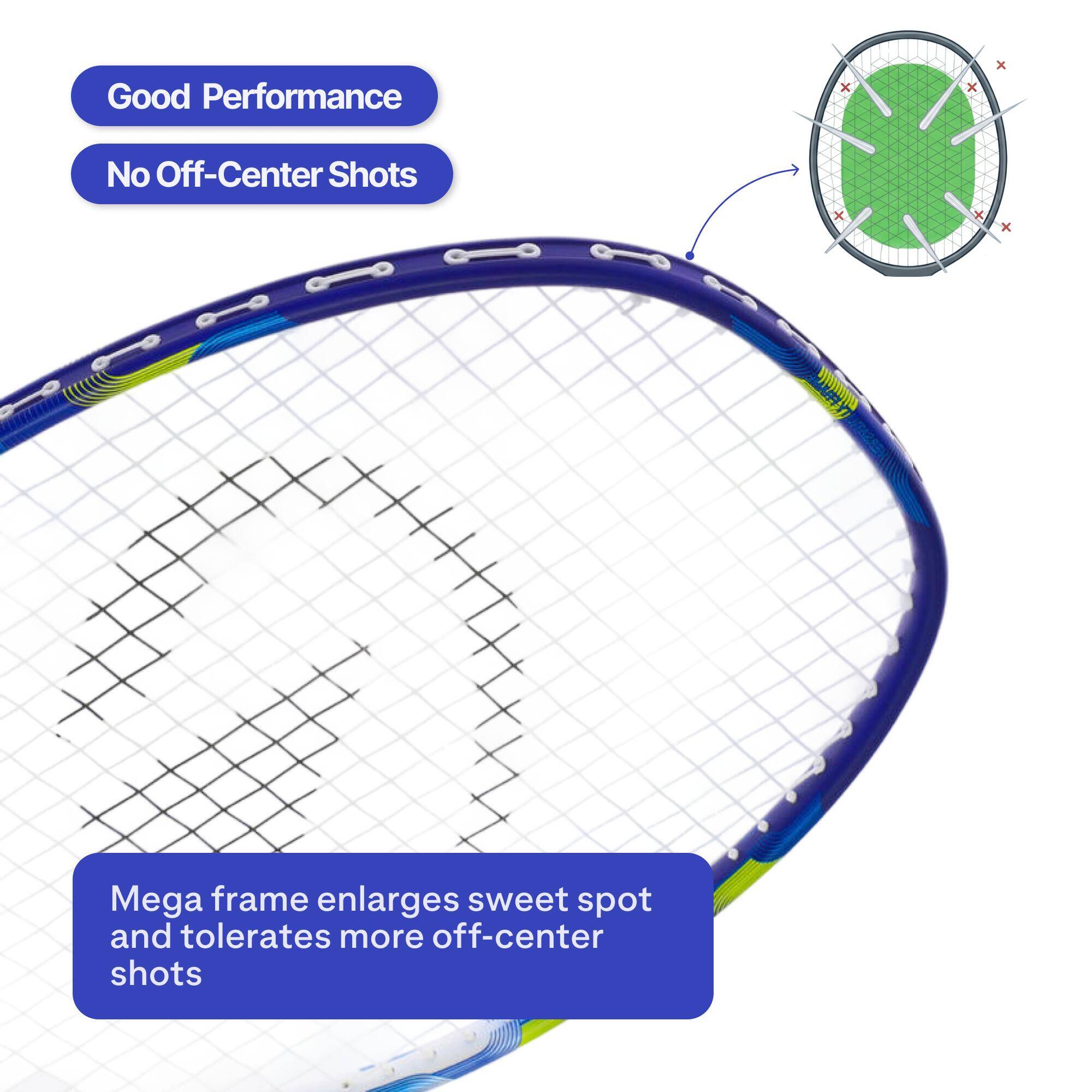 ADULT BADMINTON RACKET BR SENSATION 530 WHITE -  2