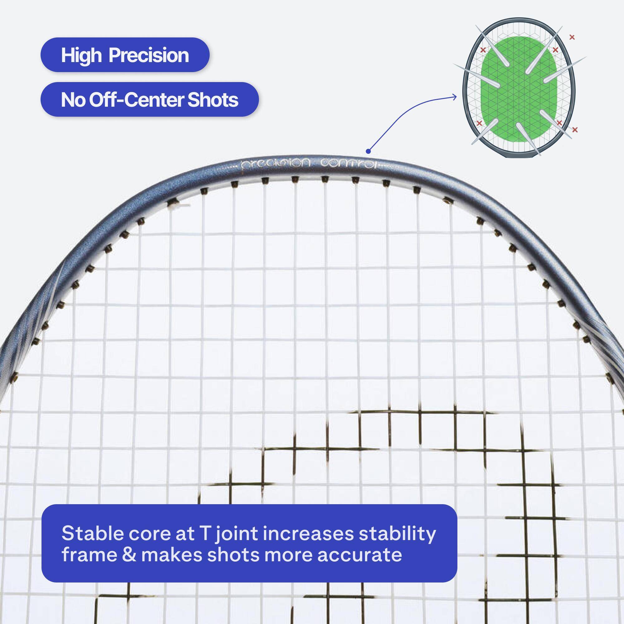 Badminton adult racket br sensation 960 blue yellow -  4