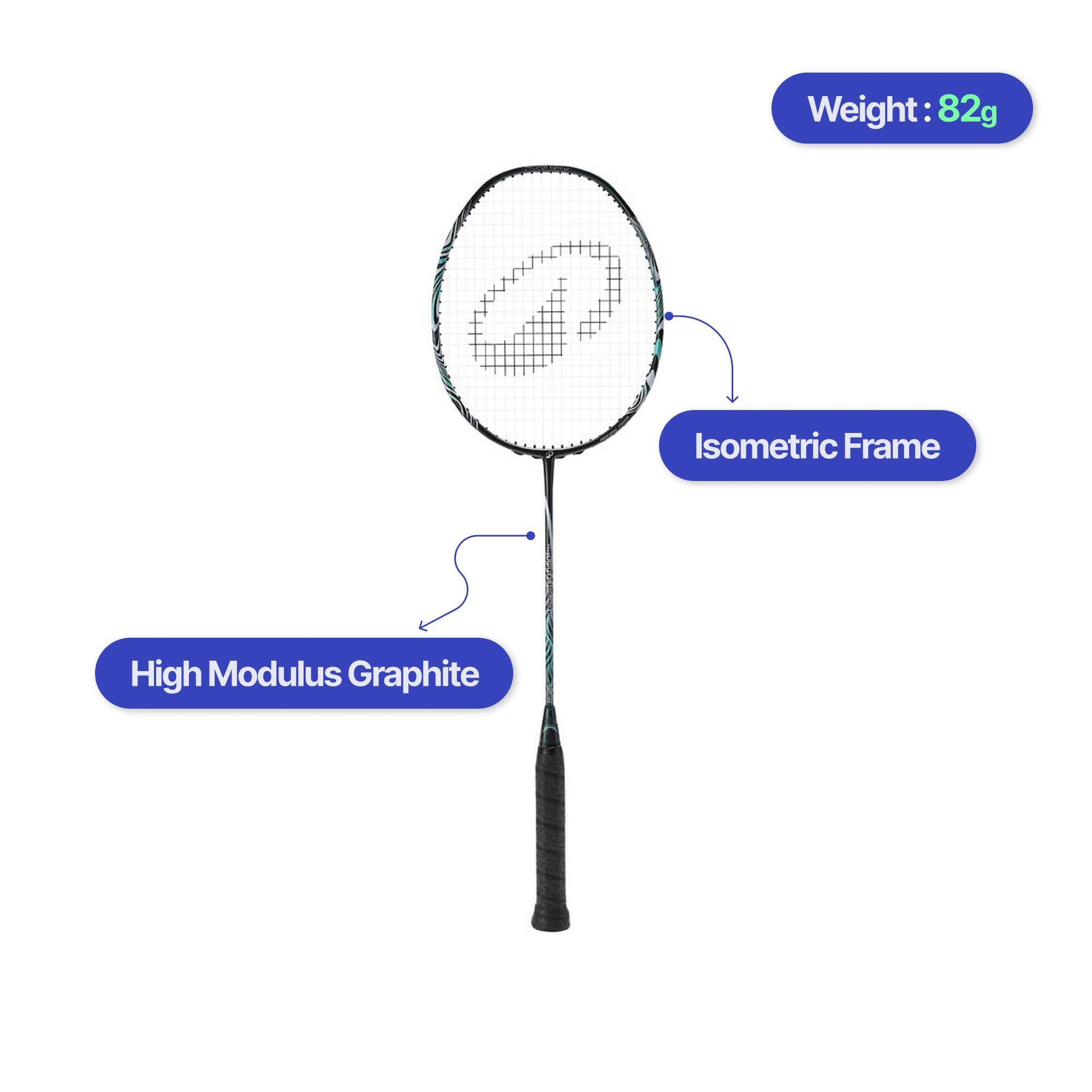 BADMINTON ADULT RACKET BR SENSATION 960 GREY -  2