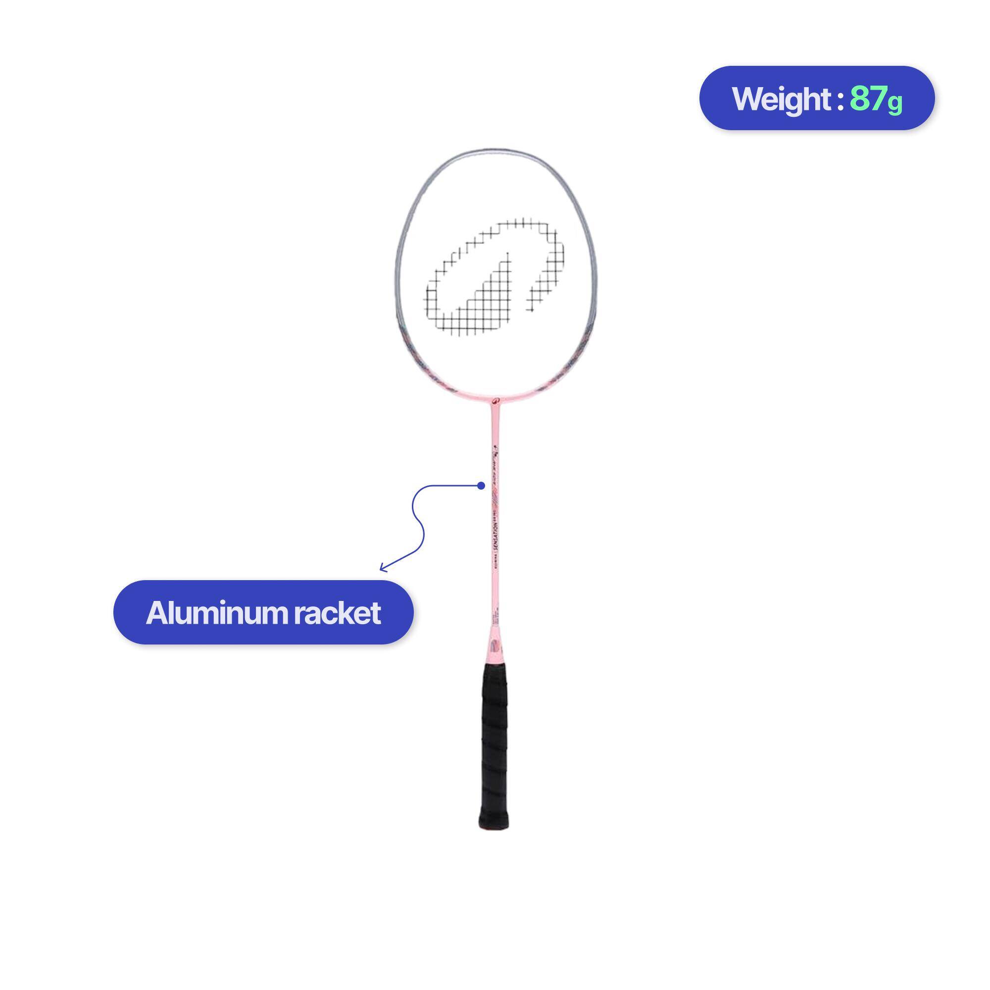 ADULT BADMINTON RACKET BR SENSATION 190 PINK -  2