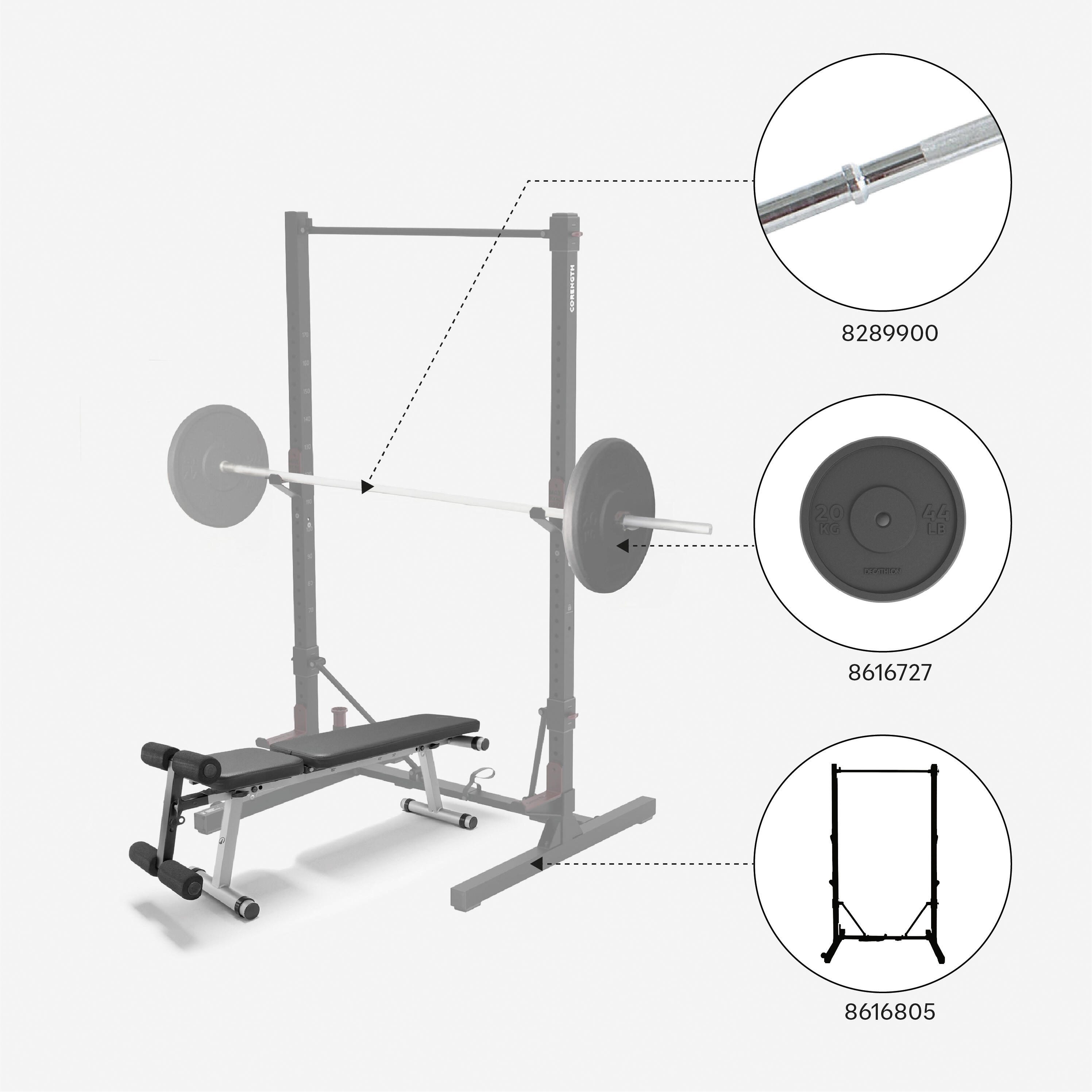 Posilovací lavice skládací Bench 500 9/20