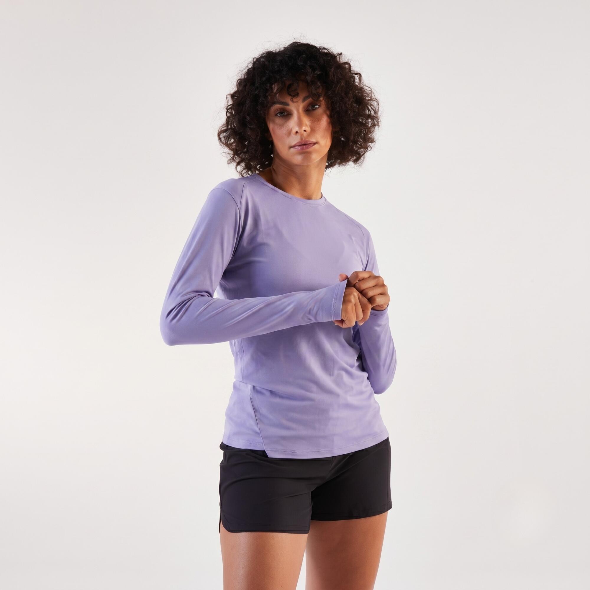 Women's Long-Sleeved Running T-Shirt - Purple