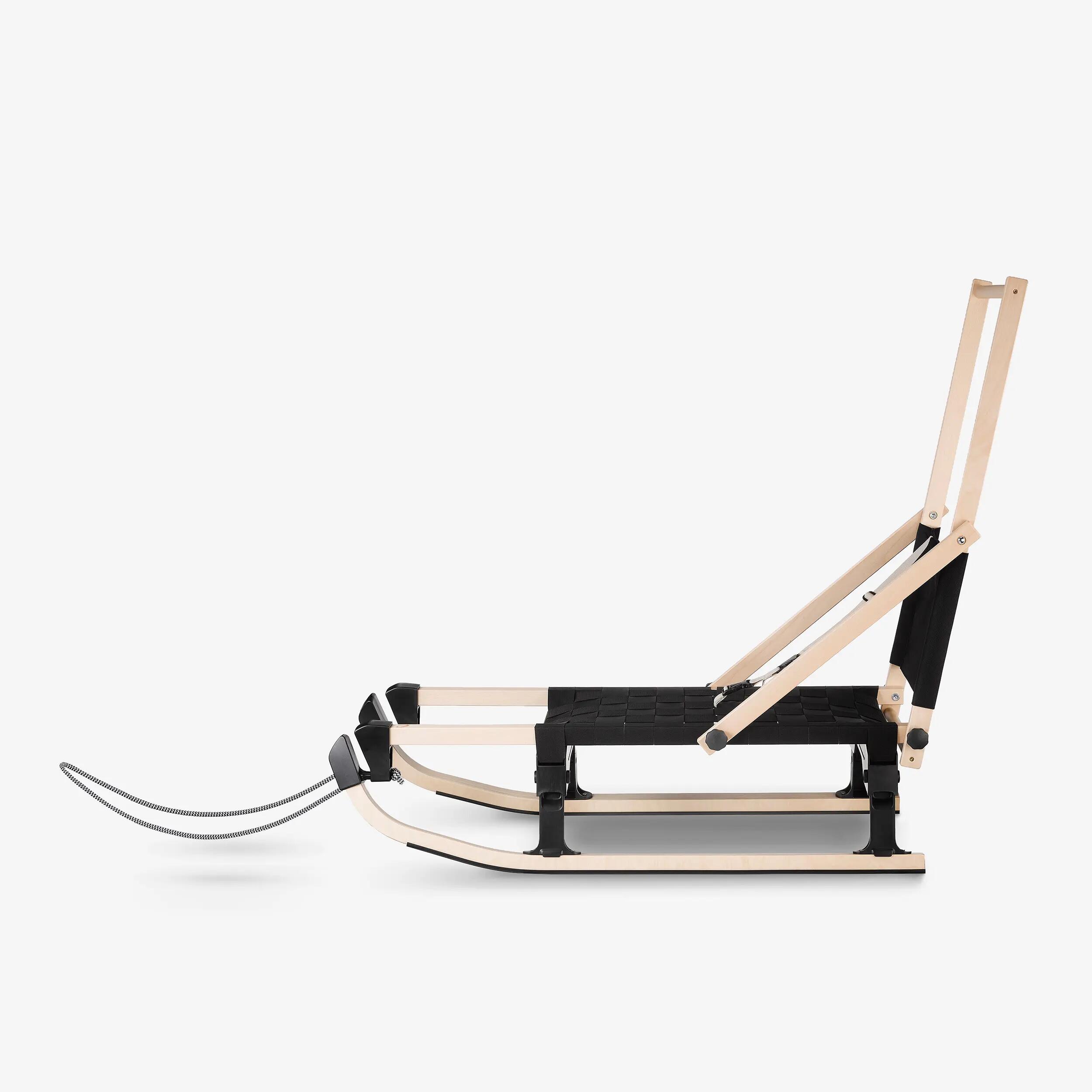 Trenó em Madeira Tradicional Criança/Adulto Wood 500 Preto 8/19