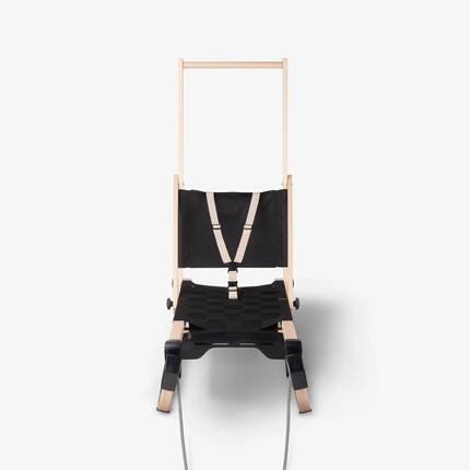 Siège bébé 1-3 ans pour luge en bois, Wood 500 push bar