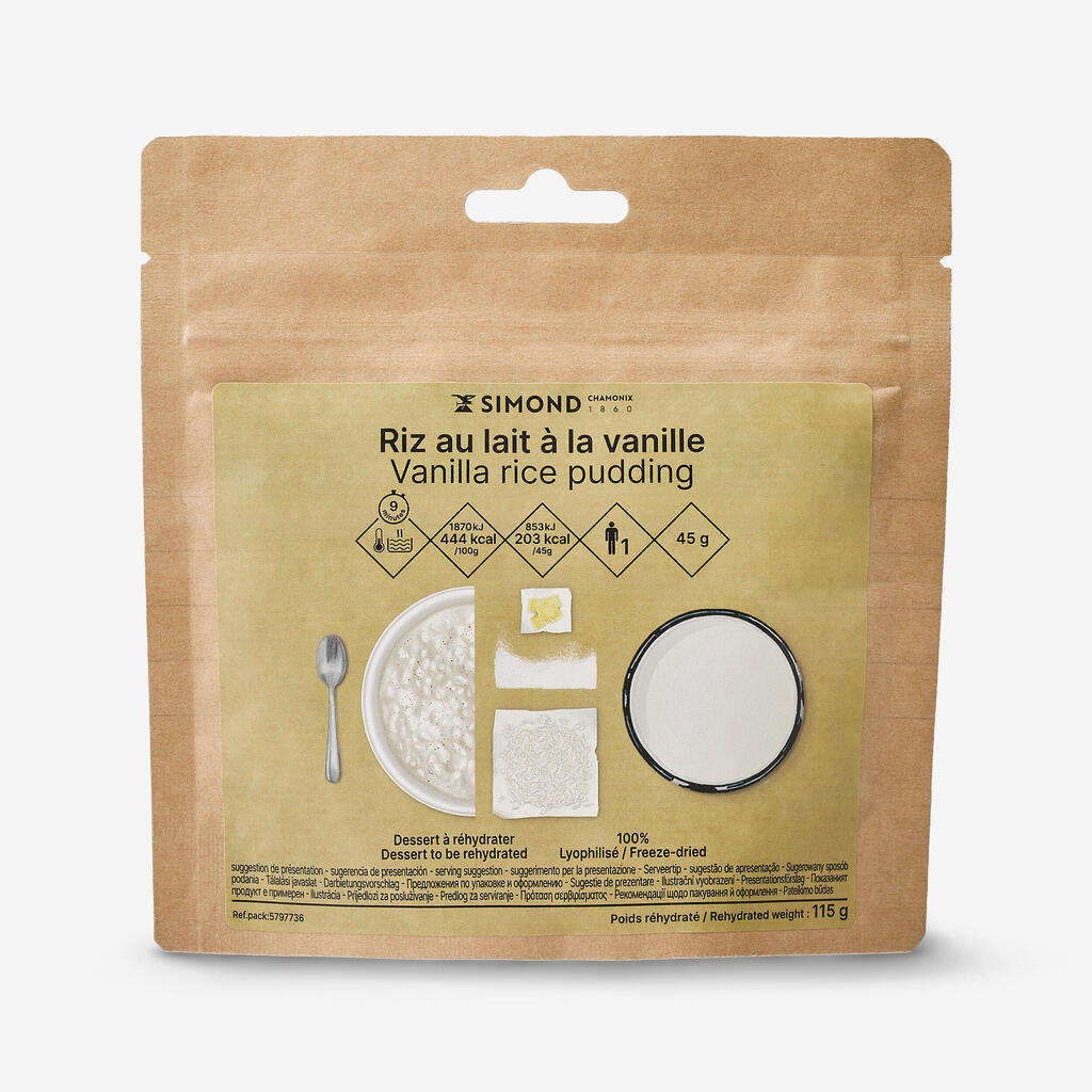 Freeze-dried dessert - Vanilla rice pudding - 45g