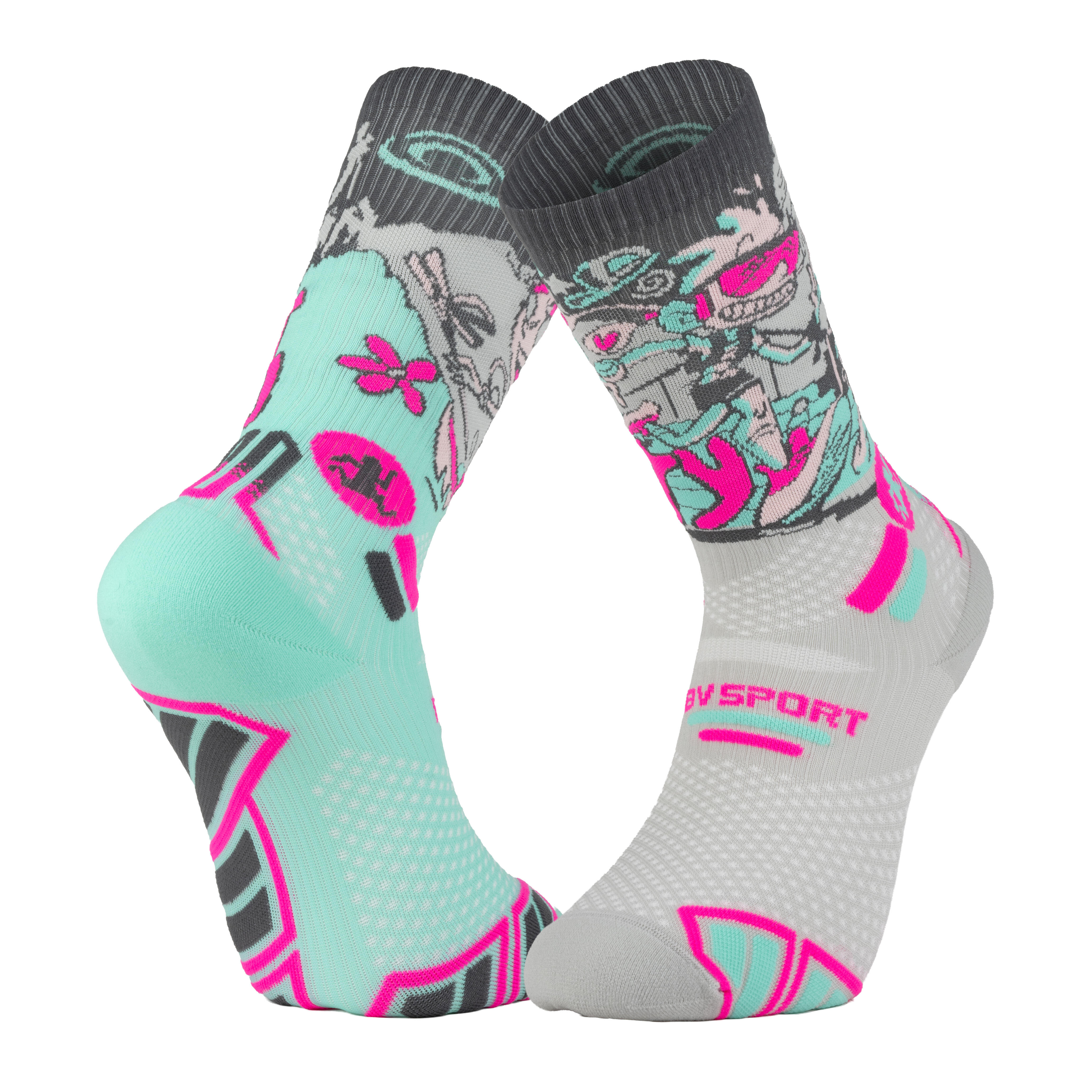 BV Sport Chaussettes Running Bv Sport Des Bosses Et Des Bulles Montagne Et Ville