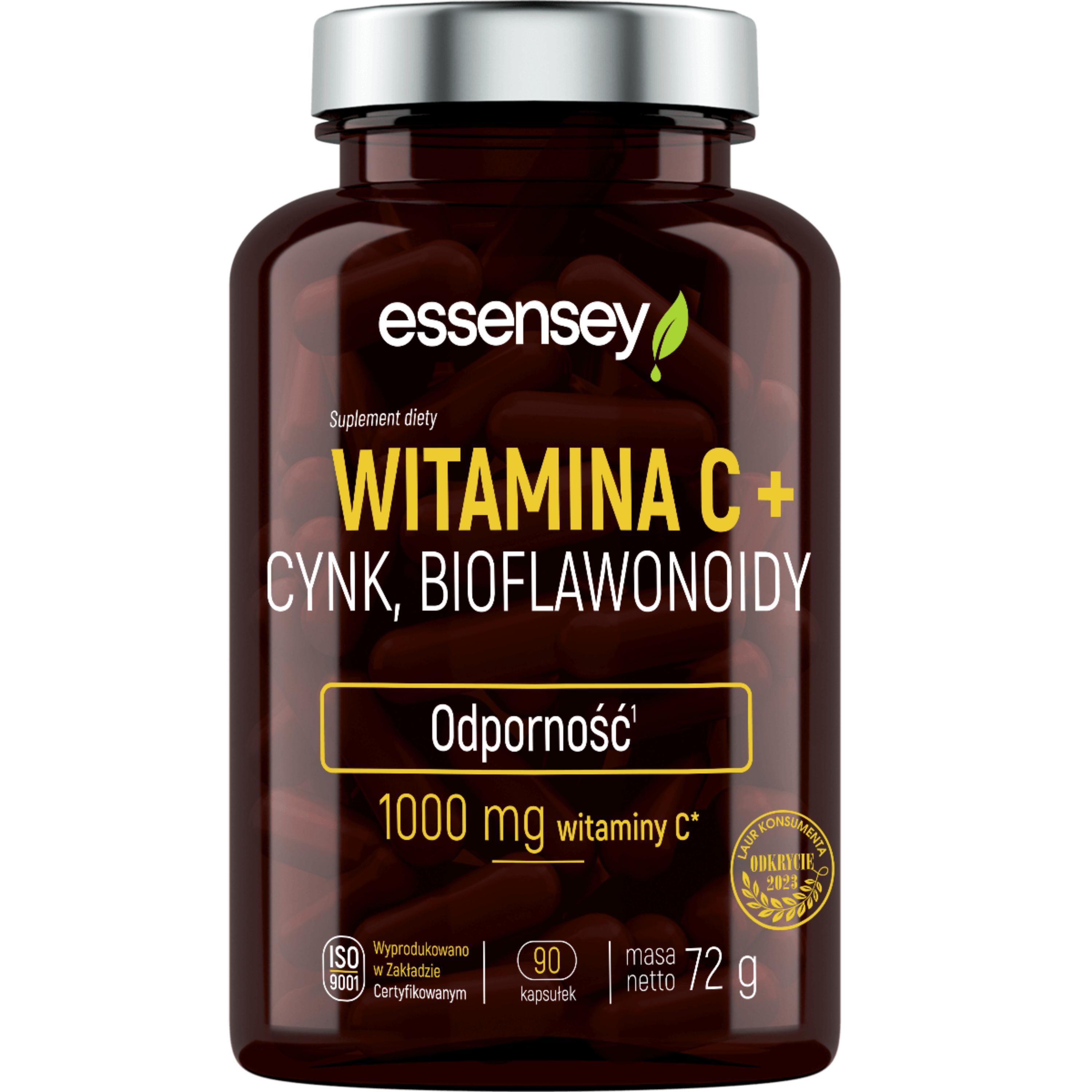 ESSENSEY WITAMINA C + CYNK, BIOFLAWONOIDY 90 kapsułek