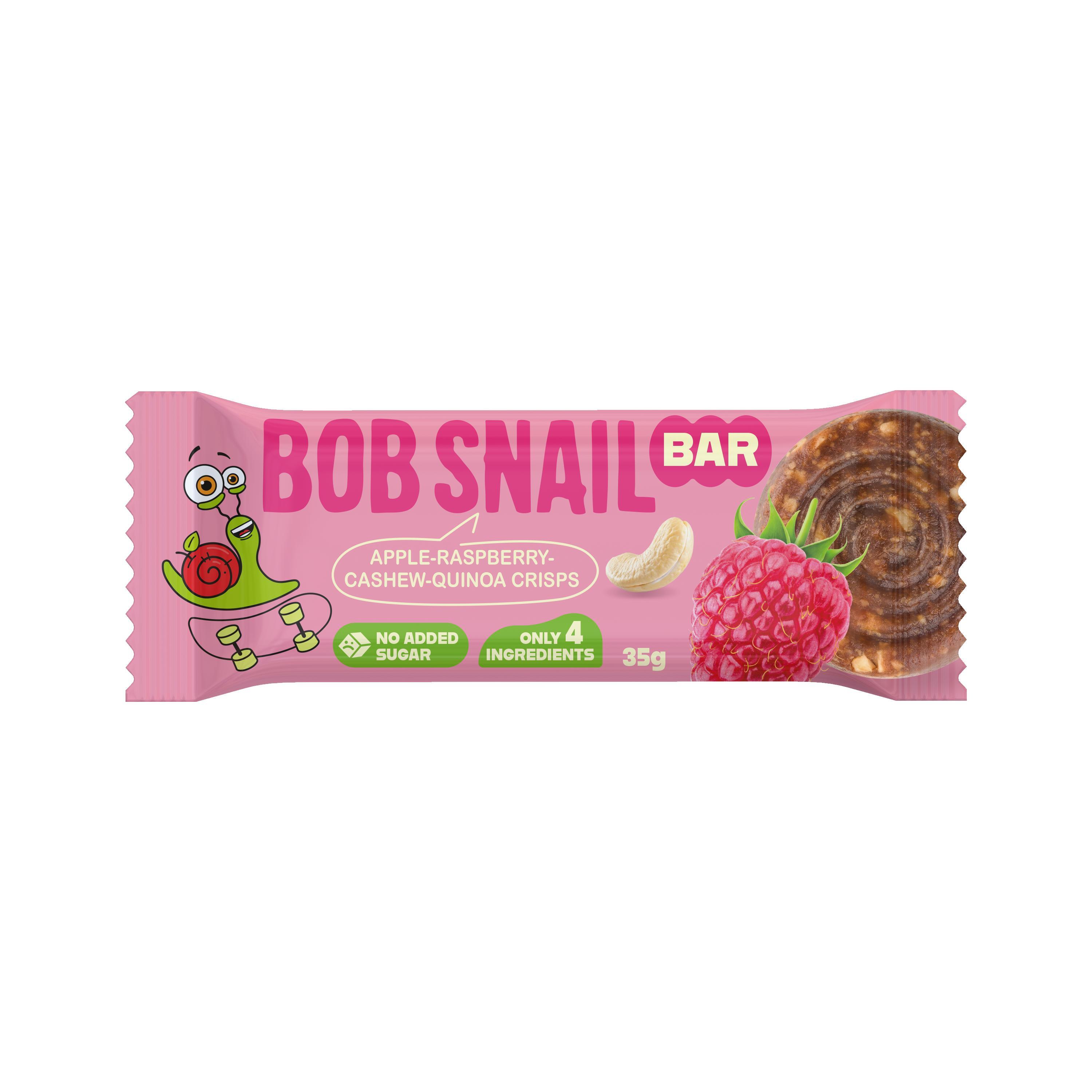 Bob Snail baton Jabłko-Malina-Nerkowce-Chrupki z komosy ryżowej 35 g