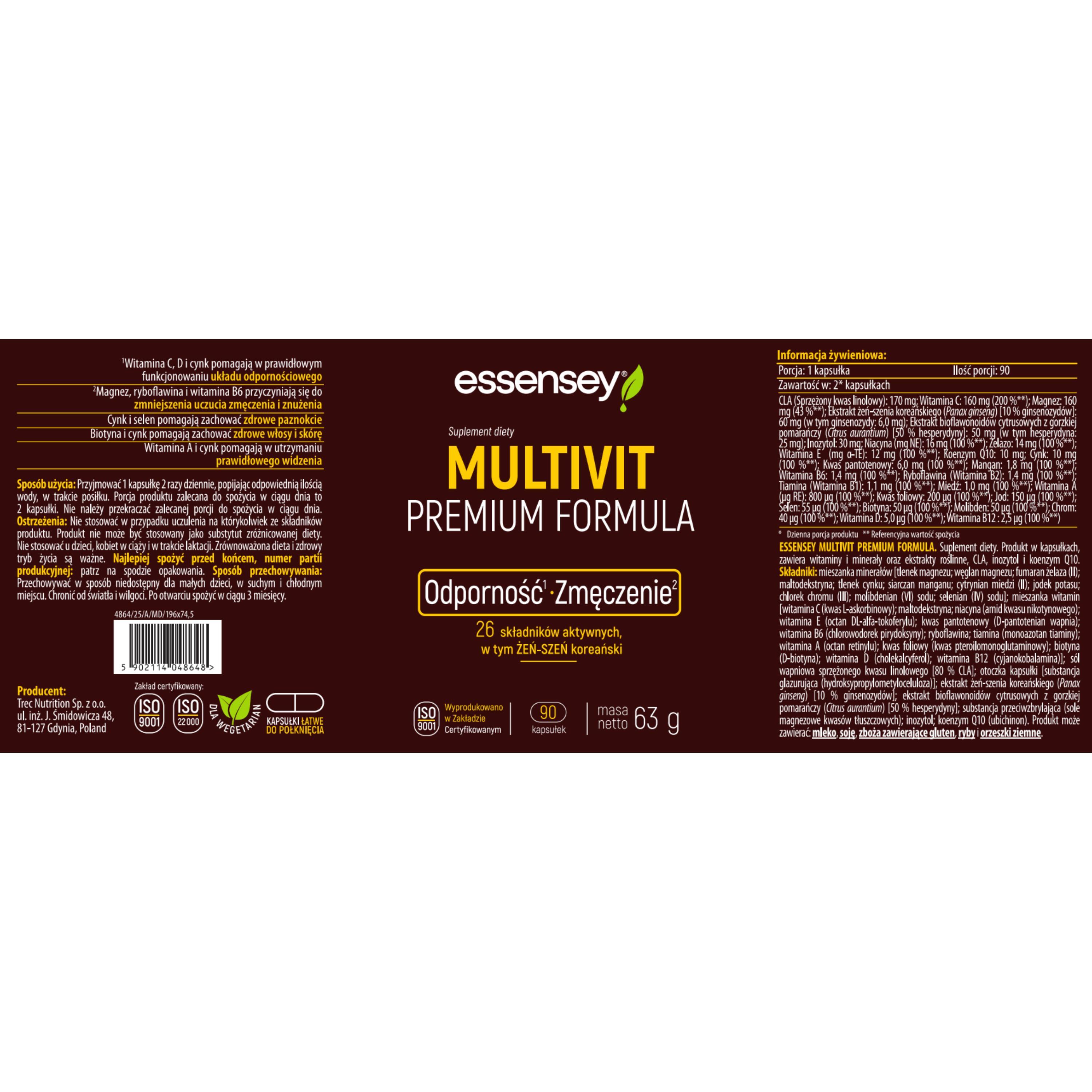 ESSENSEY MULTIVIT PREMIUM FORMULA  90 kaps 4/4