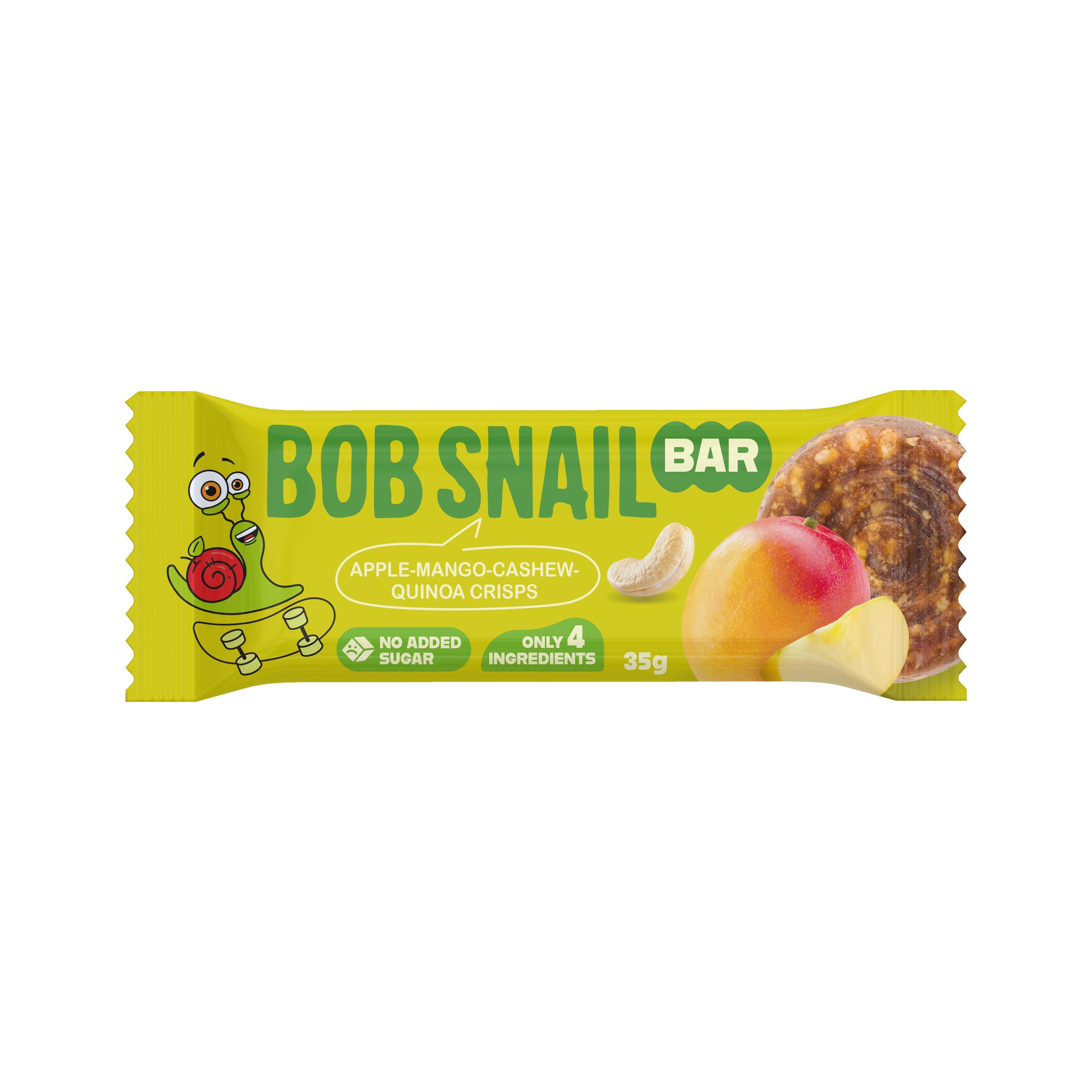 Bob Snail baton Jabłko-Mango-Nerkowce-Chrupki z komosy ryżowej 35 g