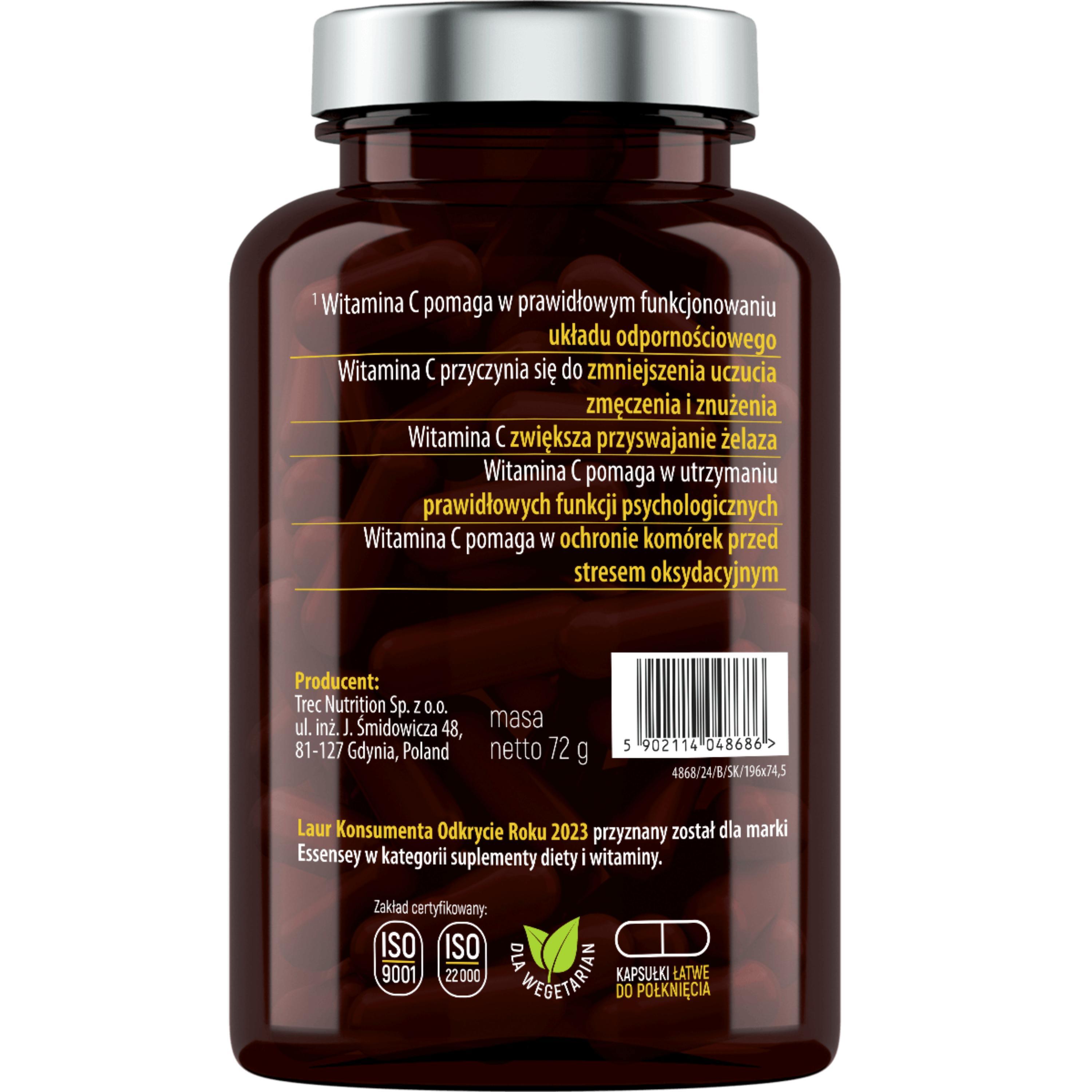 ESSENSEY WITAMINA C + CYNK, BIOFLAWONOIDY 90 kapsułek 2/4