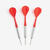 3 FLECHETTES POINTES ACIER T100 ROUGE