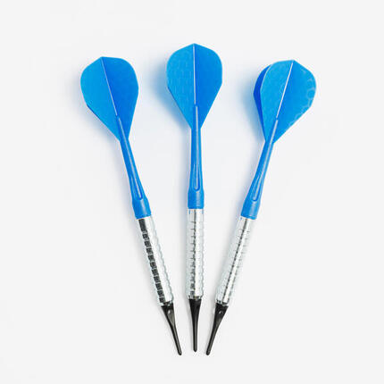 3 FLECHETTES POINTES PLASTIQUE S100 BLEU