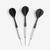 3 FLECHETTES POINTES ACIER T100 NOIR