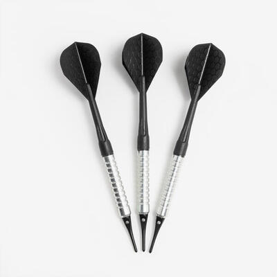 3 dartpijlen plastic punt s100 zwart