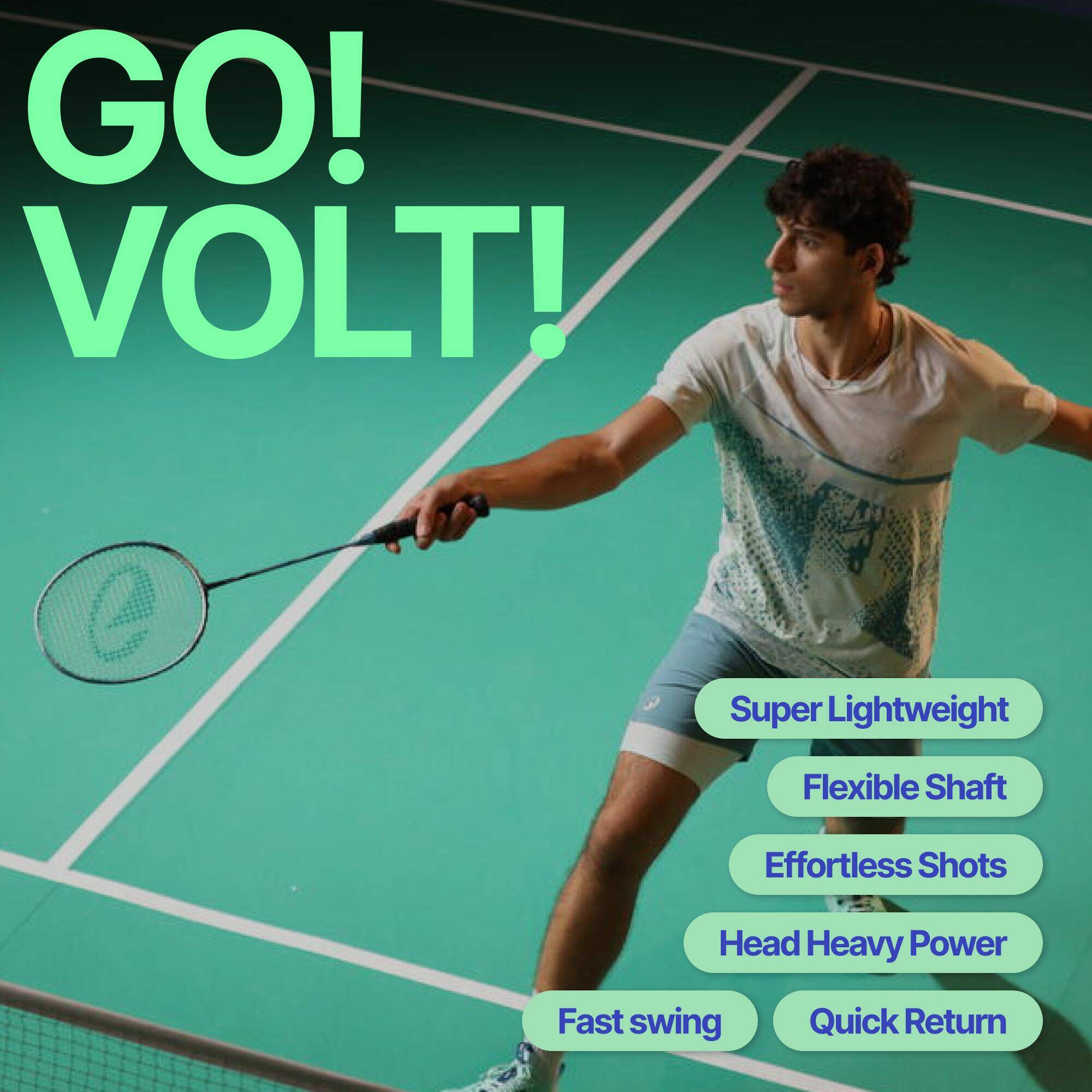 ADULT BADMINTON RACKET BR LITE 590 TURQUOISE -  3