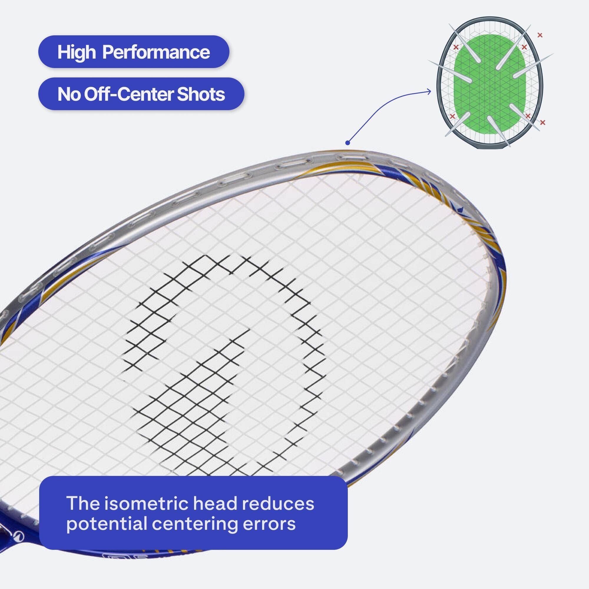ADULT BADMINTON RACKET BR 560 LITE ROYAL BLUE -  5