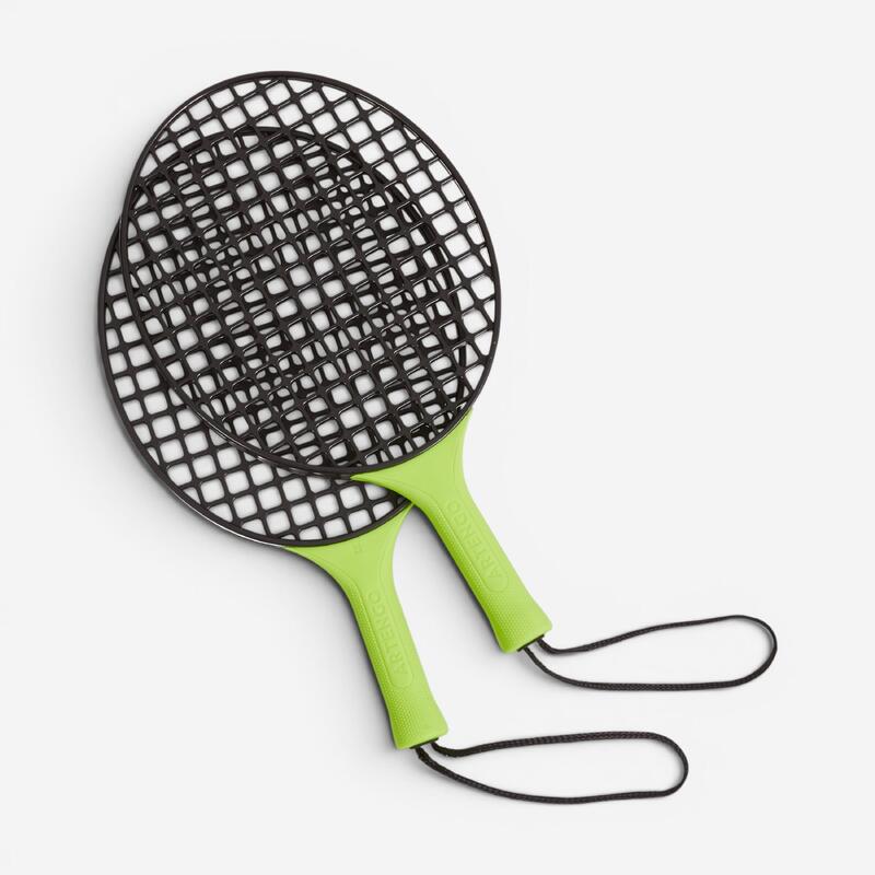Speedball Seti - 1 Mat / 2 Raket / 1 Top - Siyah / Sarı - Turnball Strong