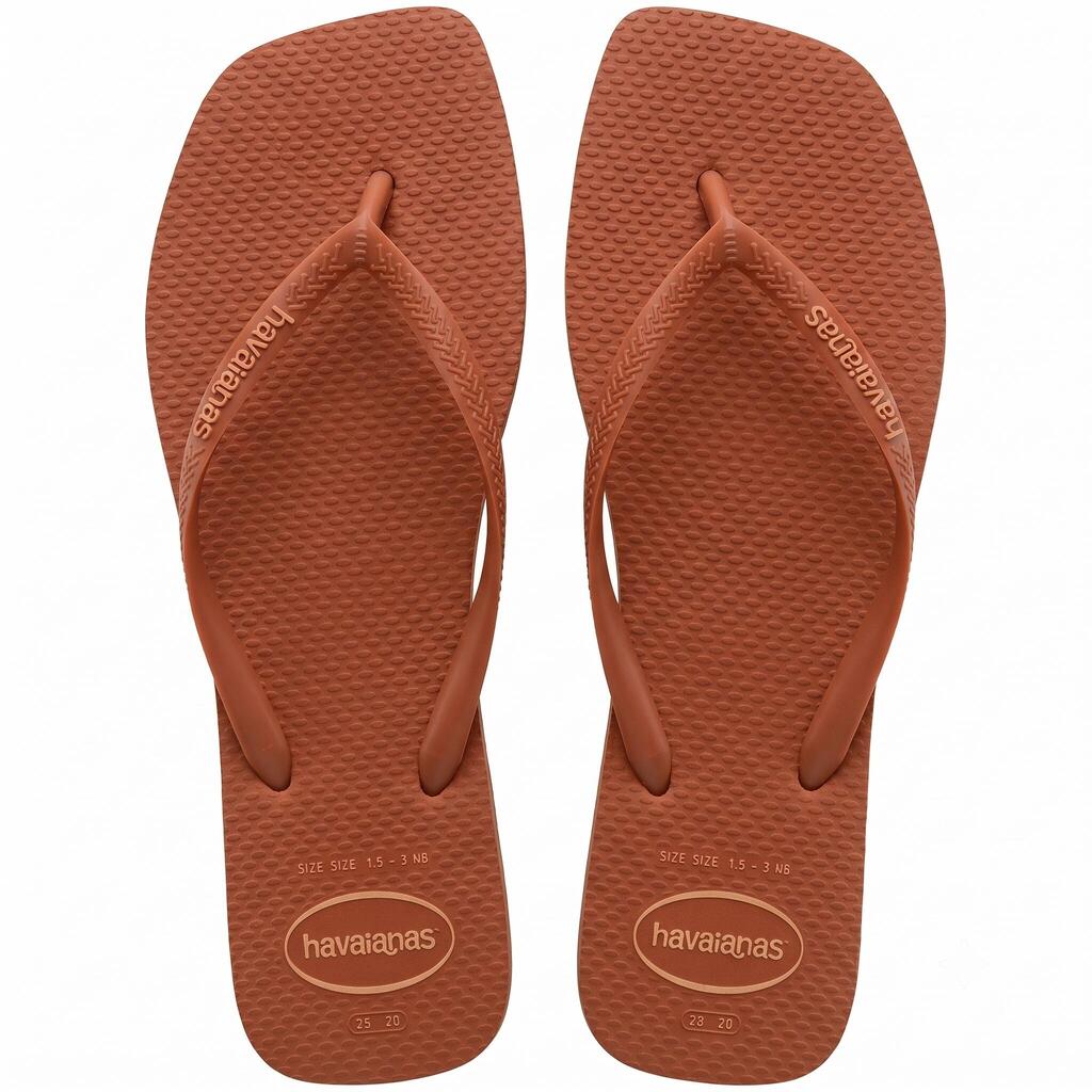 Havaianas Slim Square Logo Popup Rust