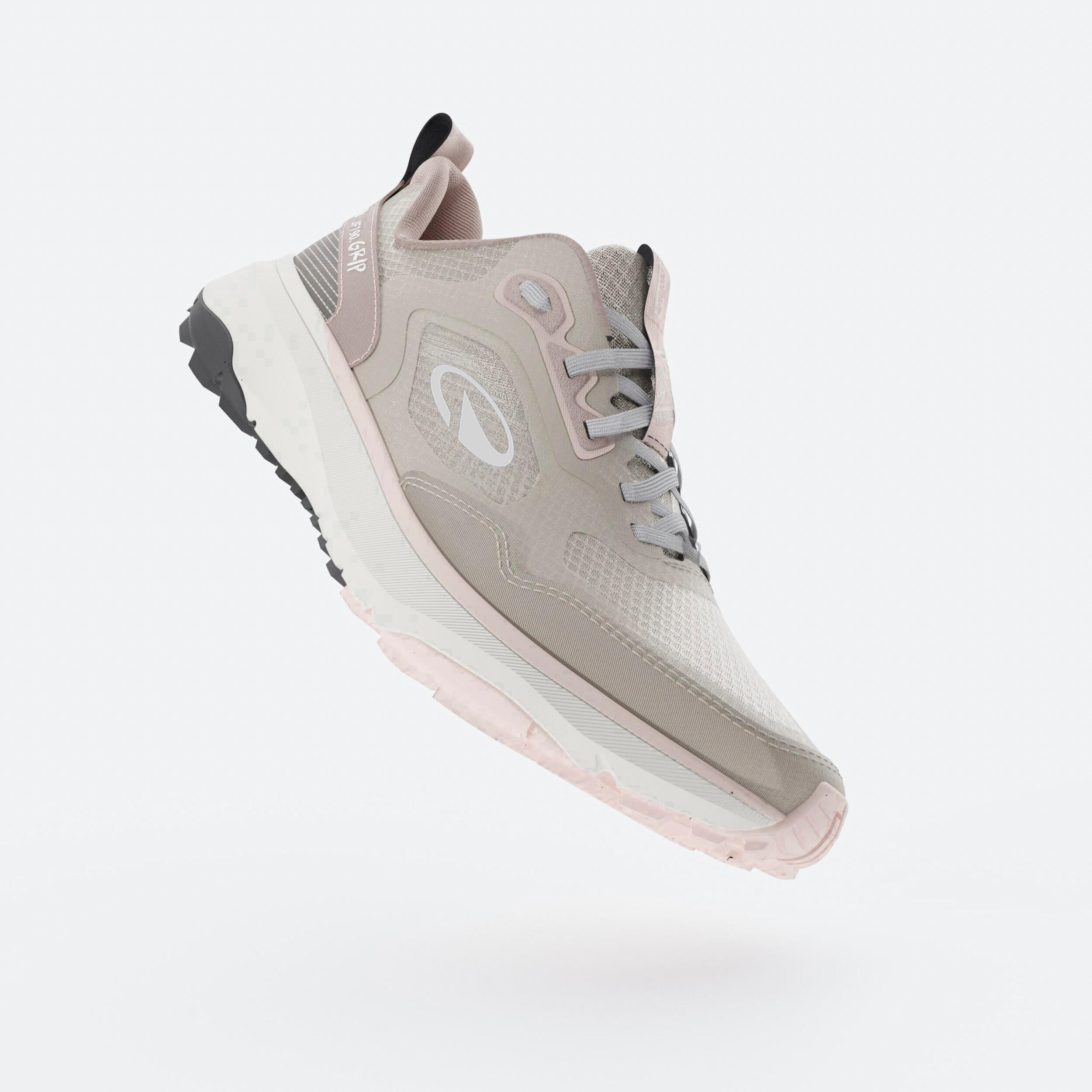Sapatilhas de Corrida e Trail Mulher Kiprun JF190 Grip Bege/Rosa 5/9