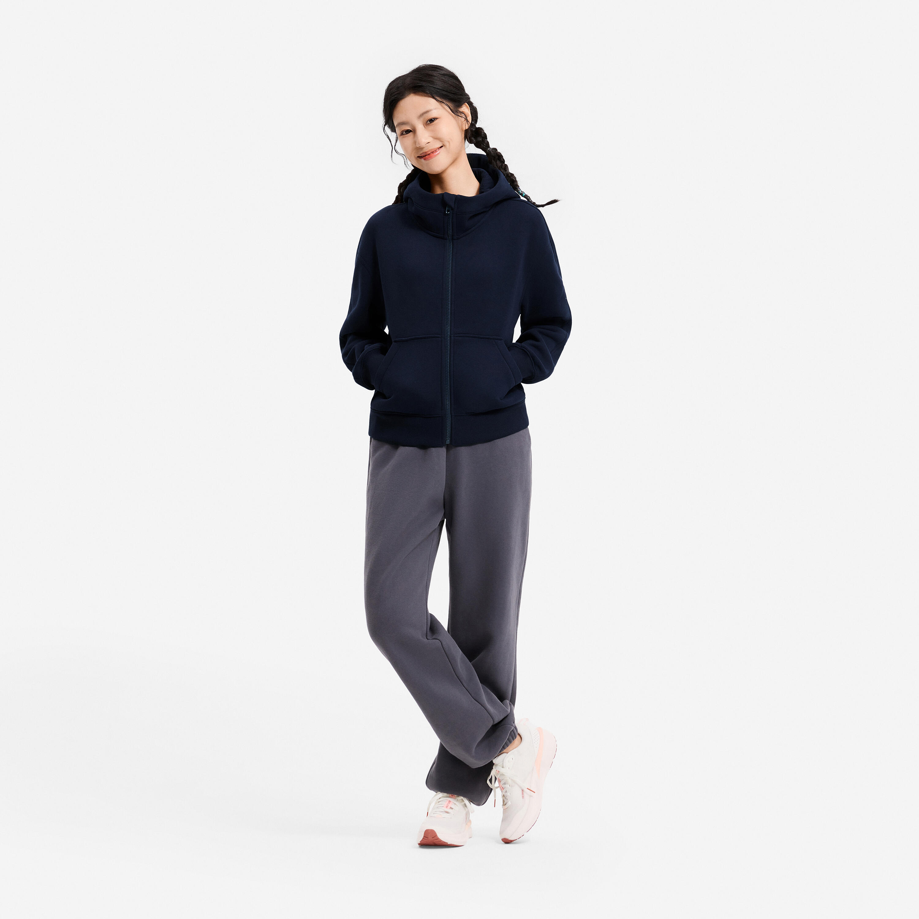 Pantalons Jogger Fitness 520 Dona Gris Pissarra Folgats 5/6