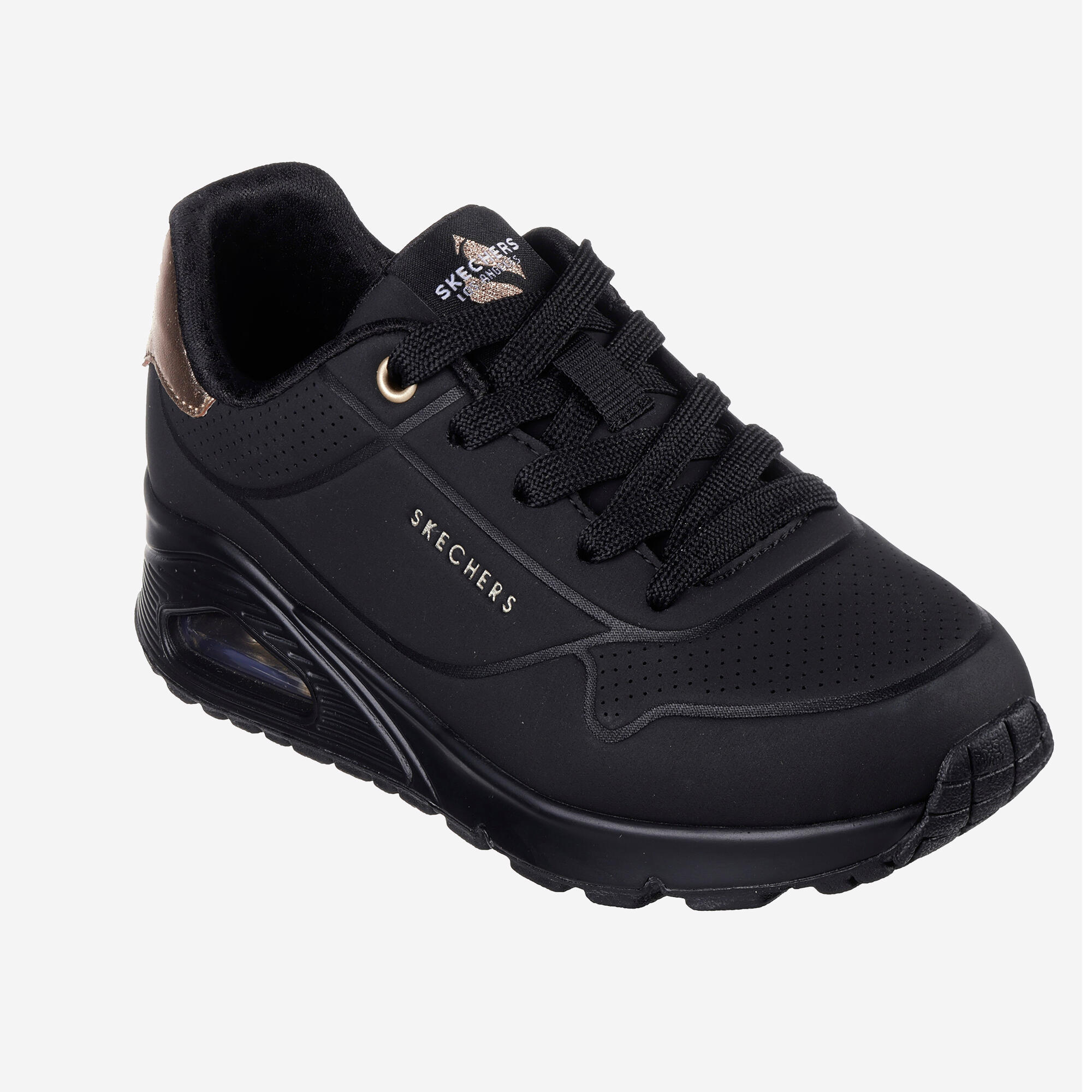 Chaussures de sport enfant, noir et or 2/5