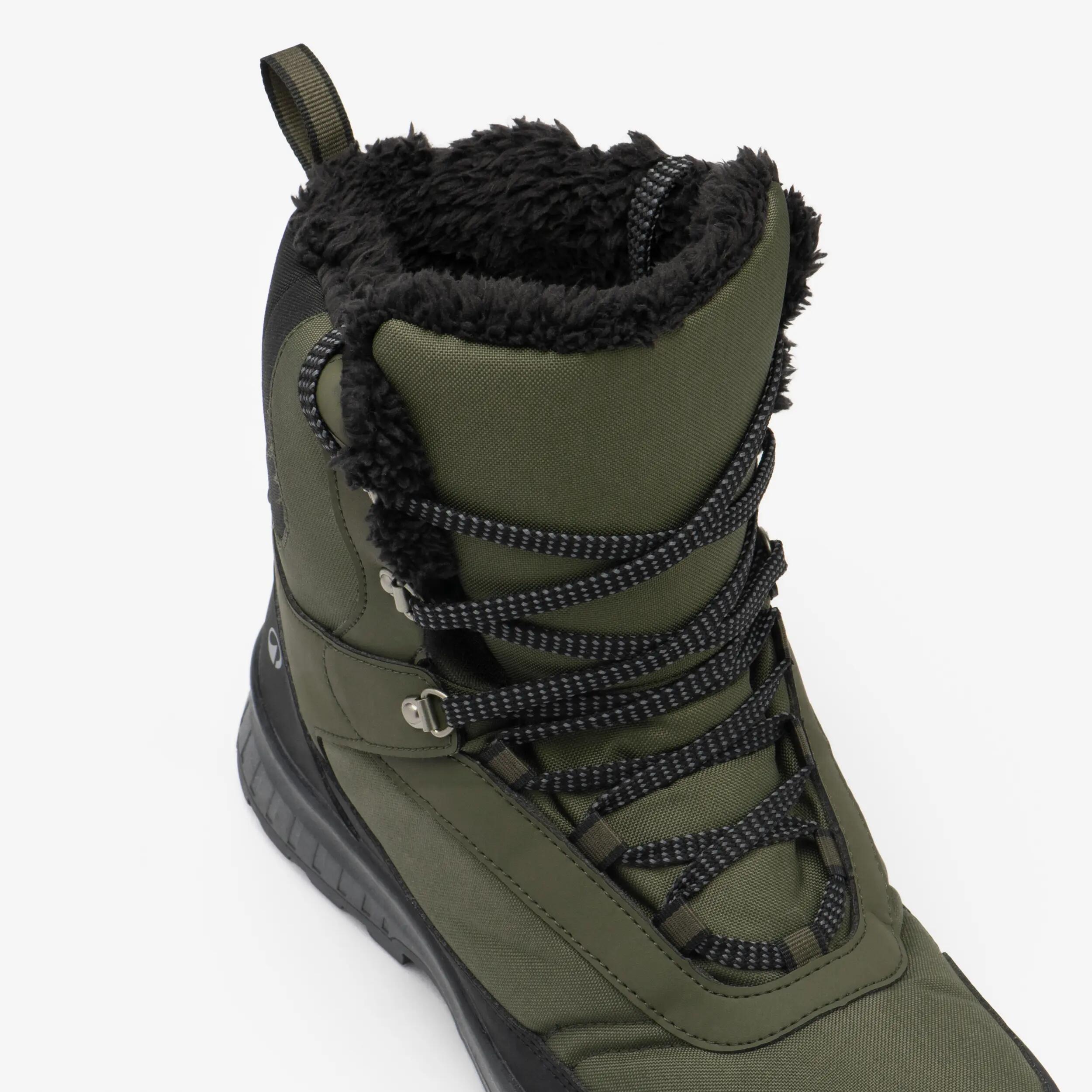 Men’s waterproof winter hiking boots, NH100 Green -  5