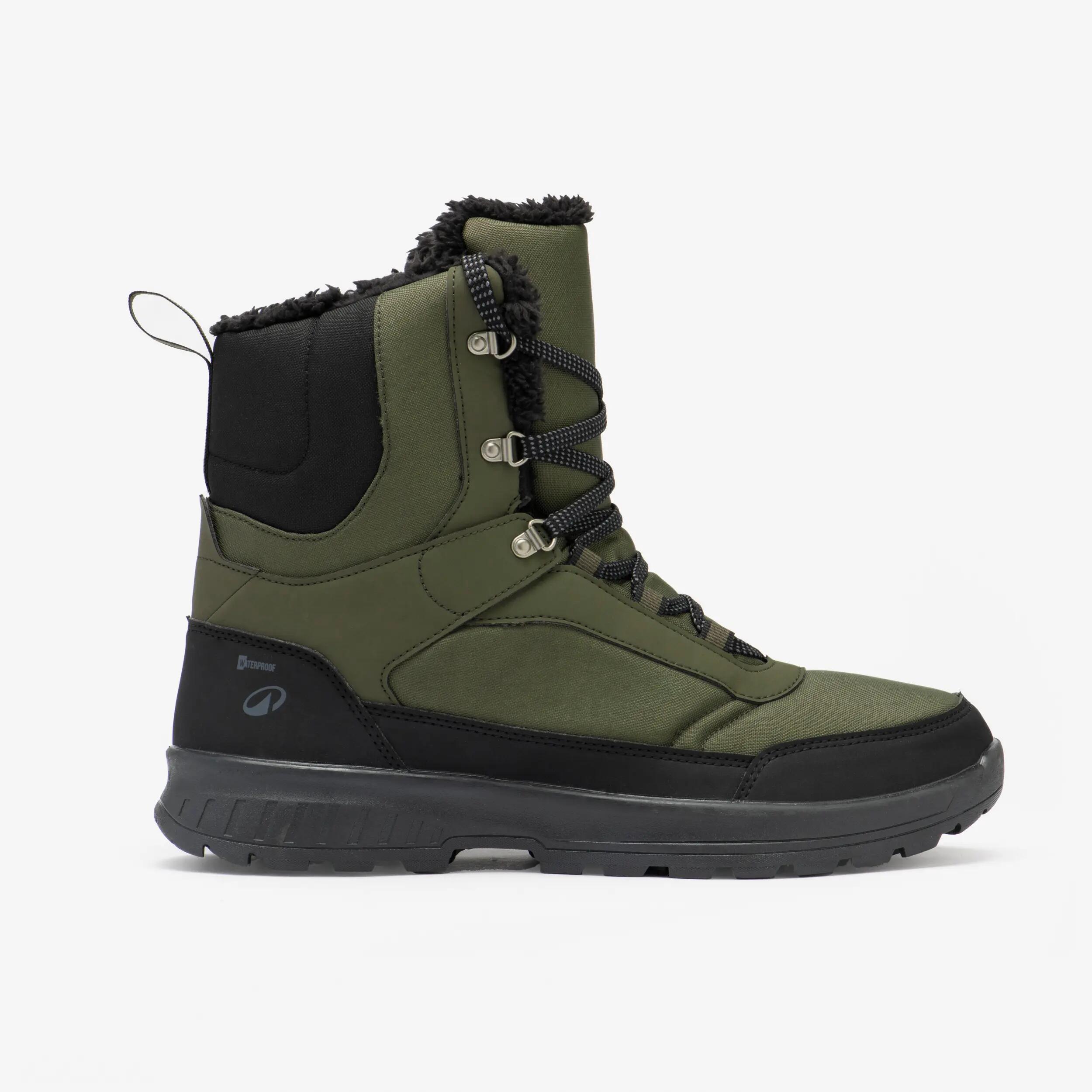 Men’s waterproof winter hiking boots, NH100 Green -  2