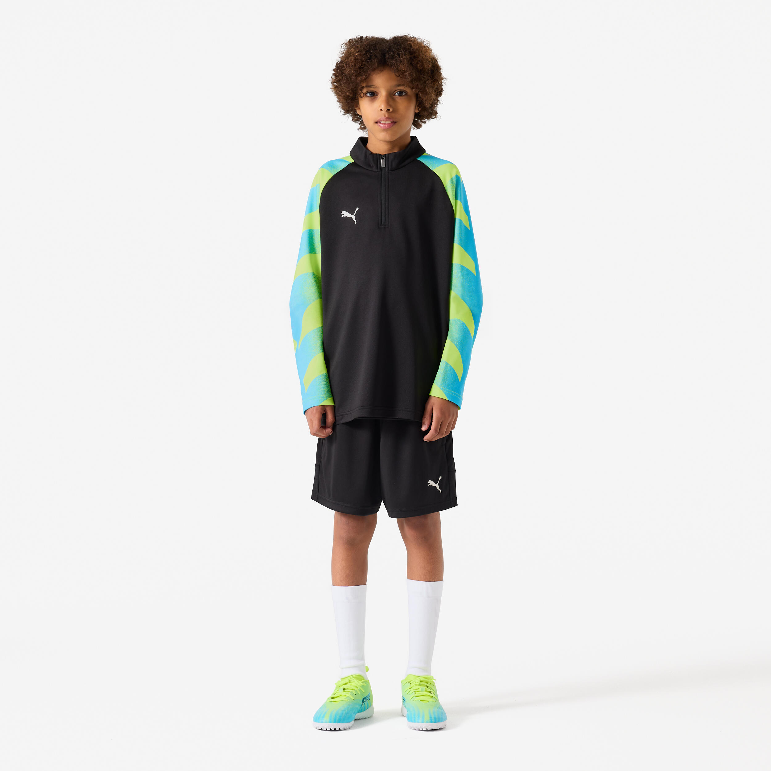 Giacca allenamento bambini PUMA IndividualLIGA SMU nero-giallo 2/8