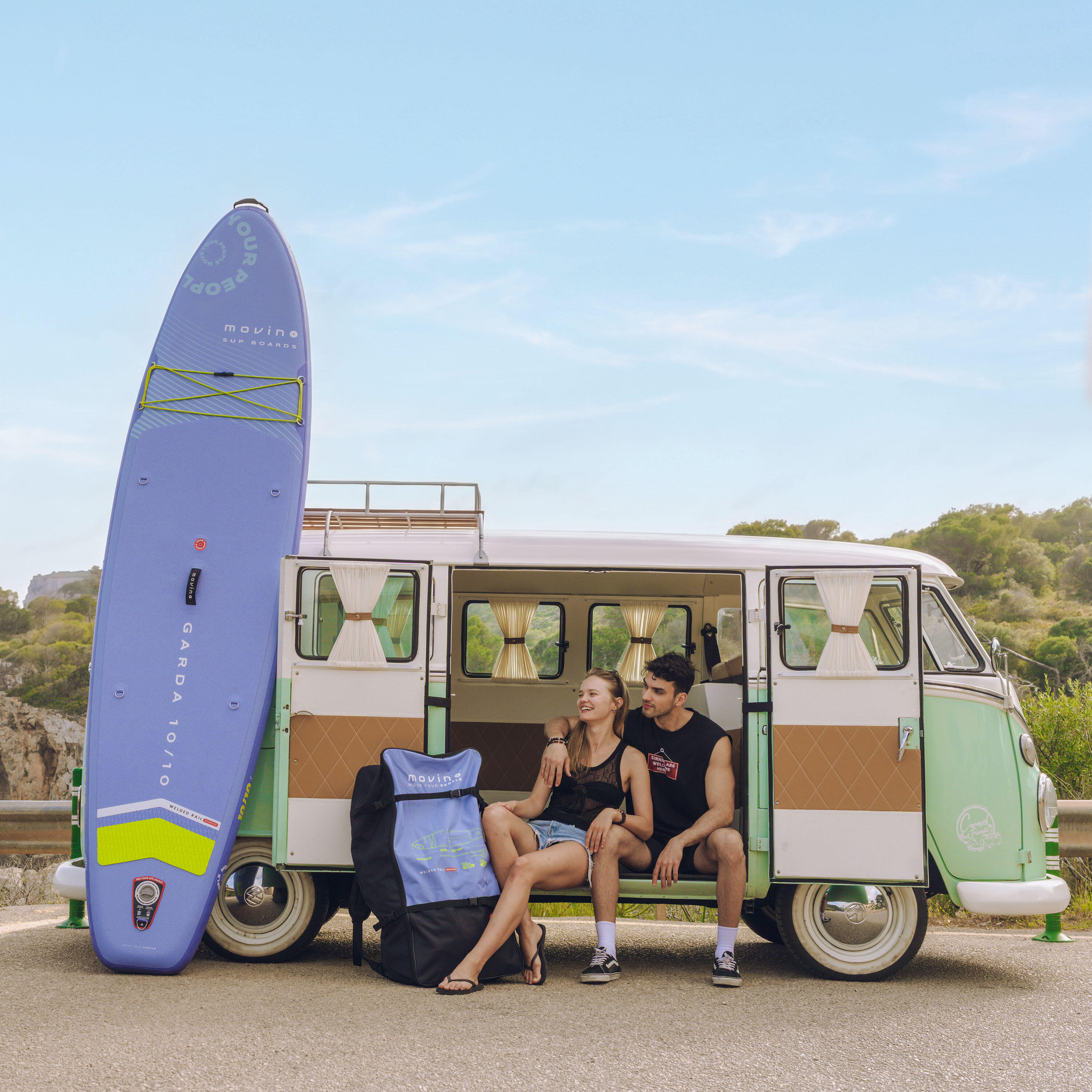Zestaw SUP Movino Garda 330 cm z siedziskiem kajakowym LILAC/LEMON 11/11